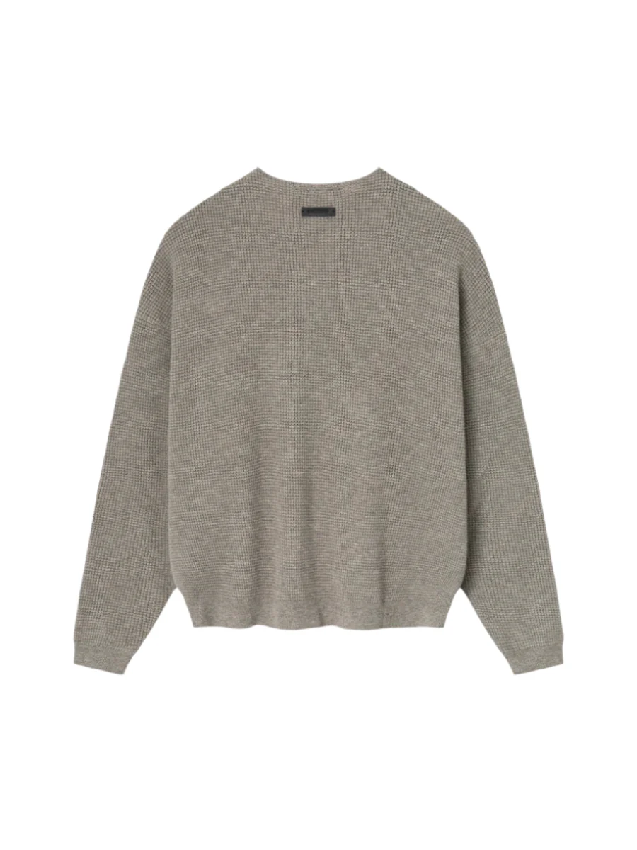 Fear of God Essentials Waffle Long Sleeve Crewneck Sweater - Image 2