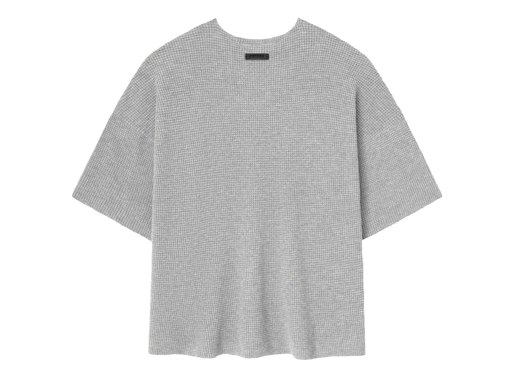 Fear of God Essentials Waffle Short Sleeve Tee 'Concrete Heather' - Image 2
