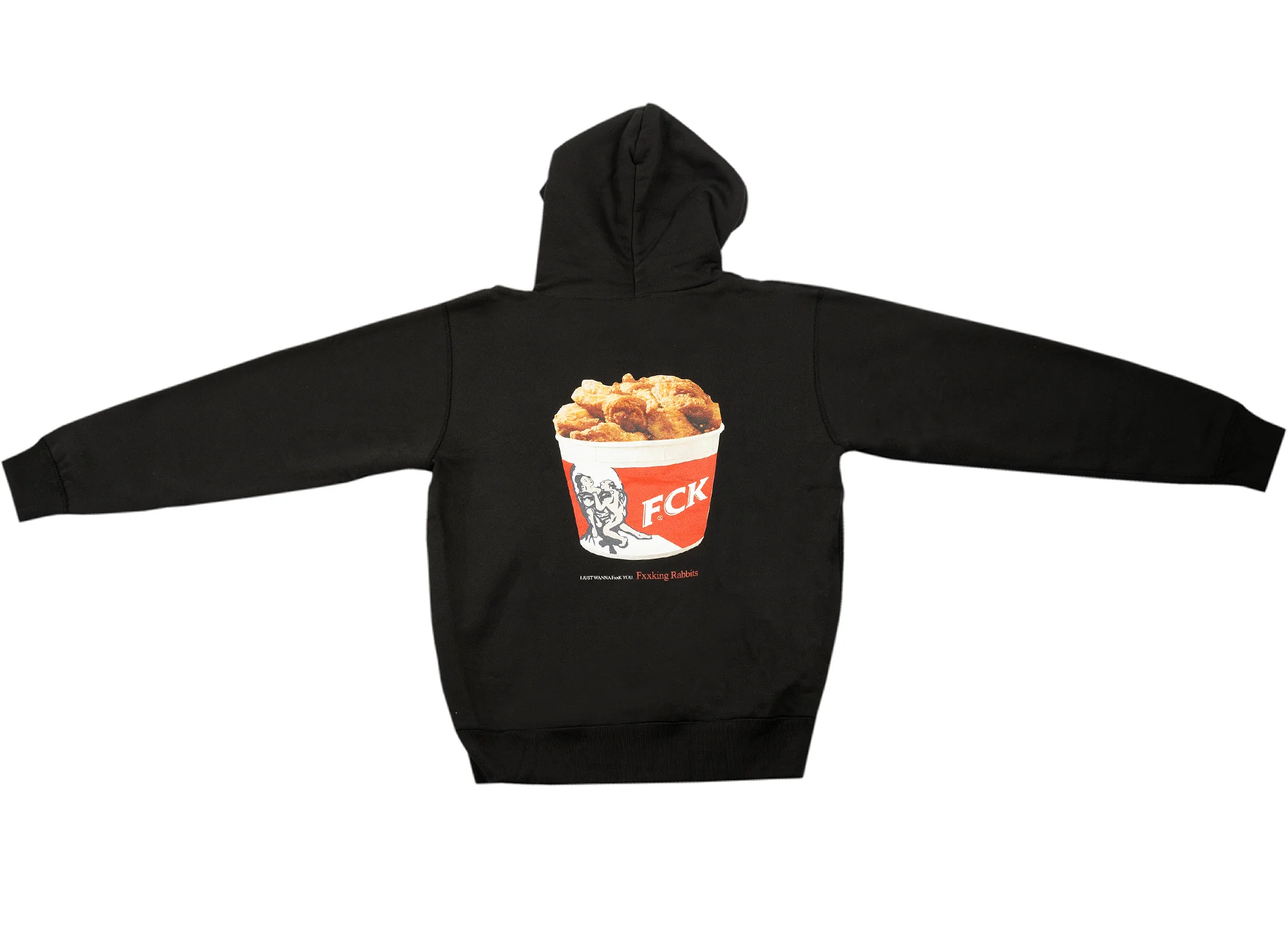 Fucking Rabbits FCK Hoodie in Black - Image 3