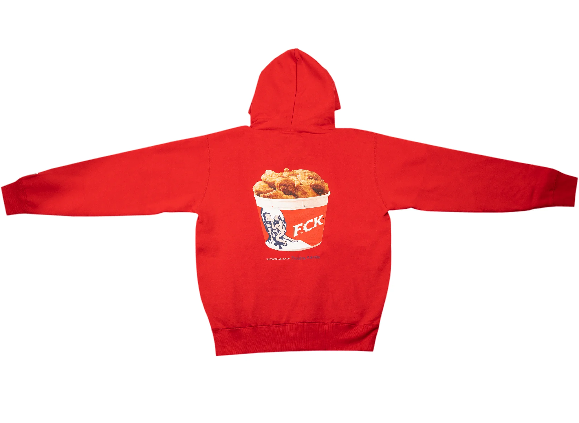 Fucking Rabbits FCK Hoodie in Red - Image 3