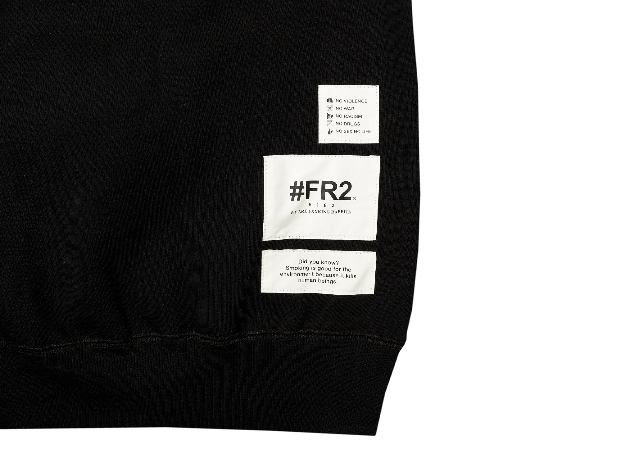 Fucking Rabbits Smoking Kills Box Logo Hoodie in Black - Image 2