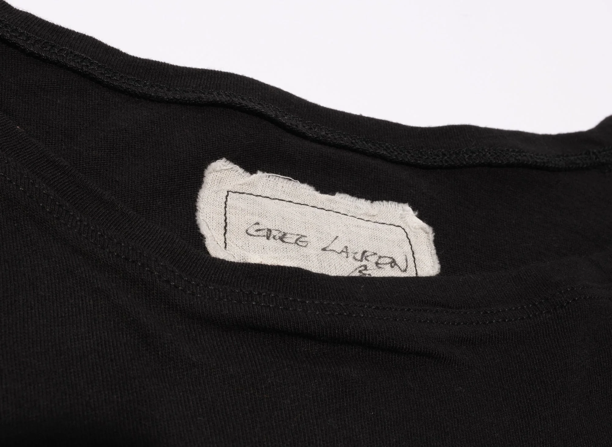 Greg Lauren Plain Tee in Black - Image 2