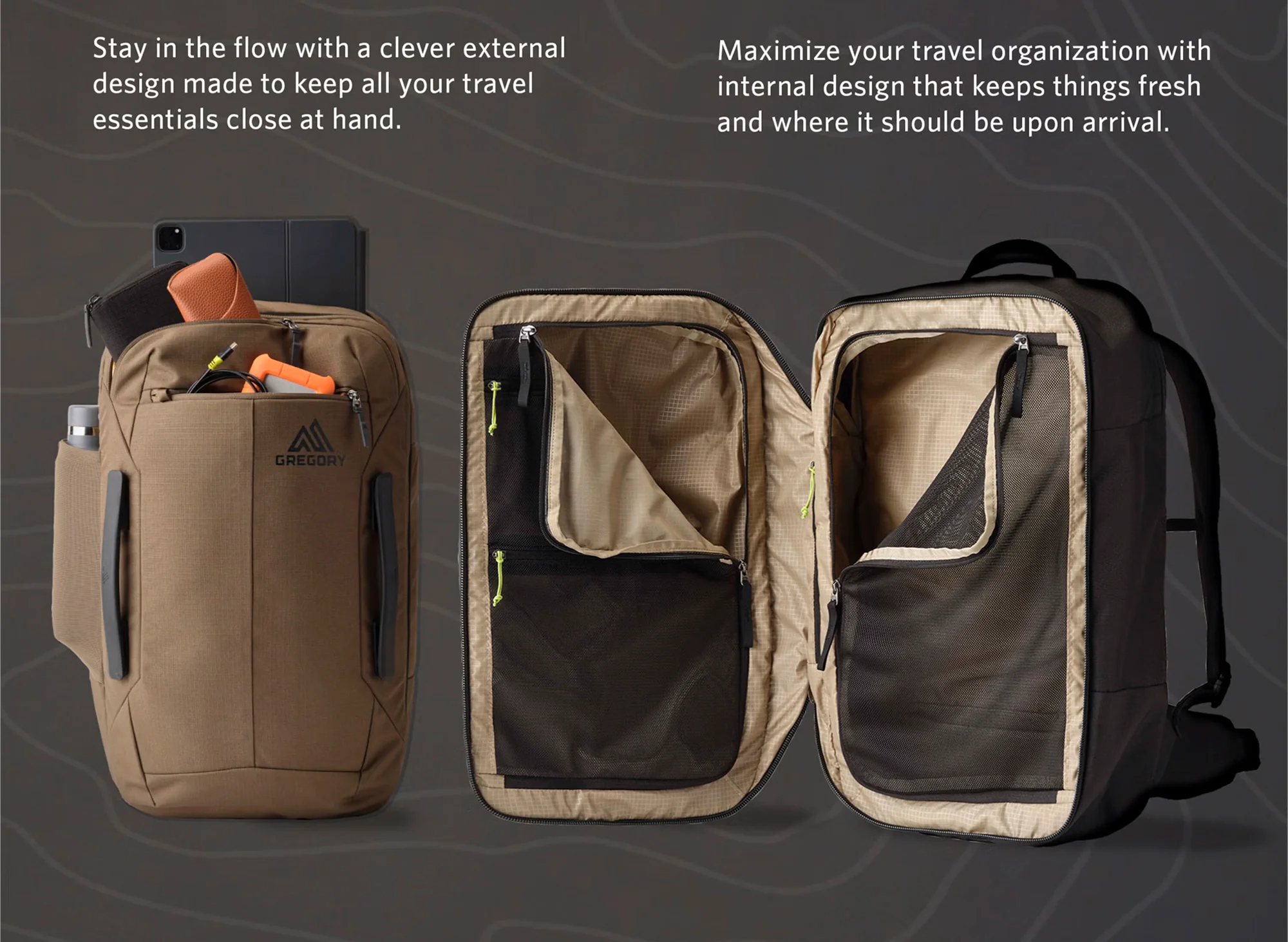 Gregory Border Carry On 40 in Mesa Brown - Image 5