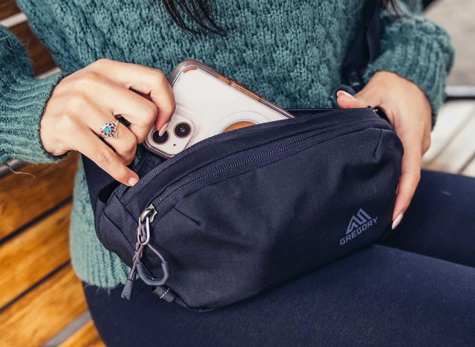 Gregory Rhune Belt Bag in Carbon Black - Image 3