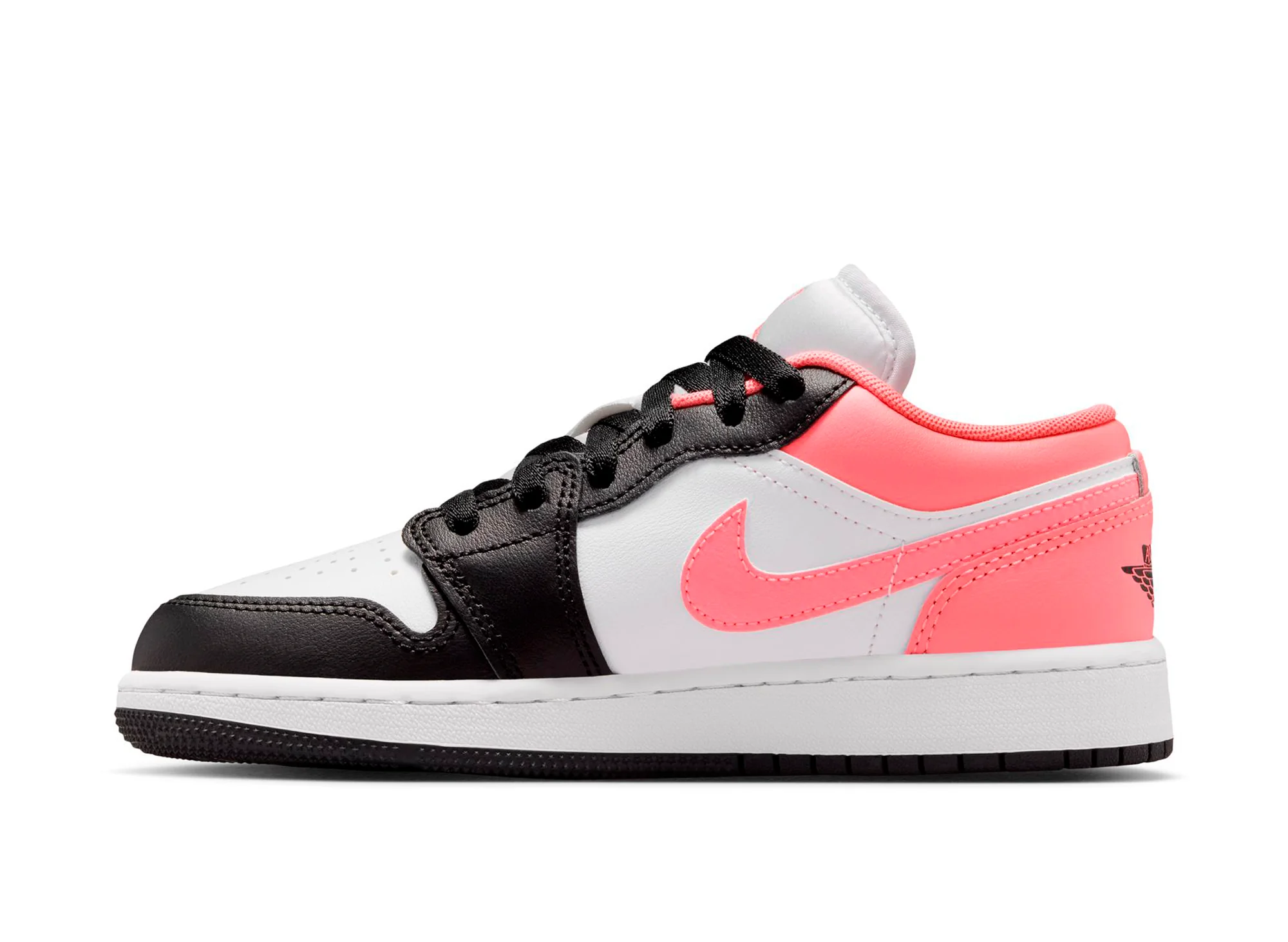 GS Air Jordan 1 Low in Black / Pink Gaze - Image 3