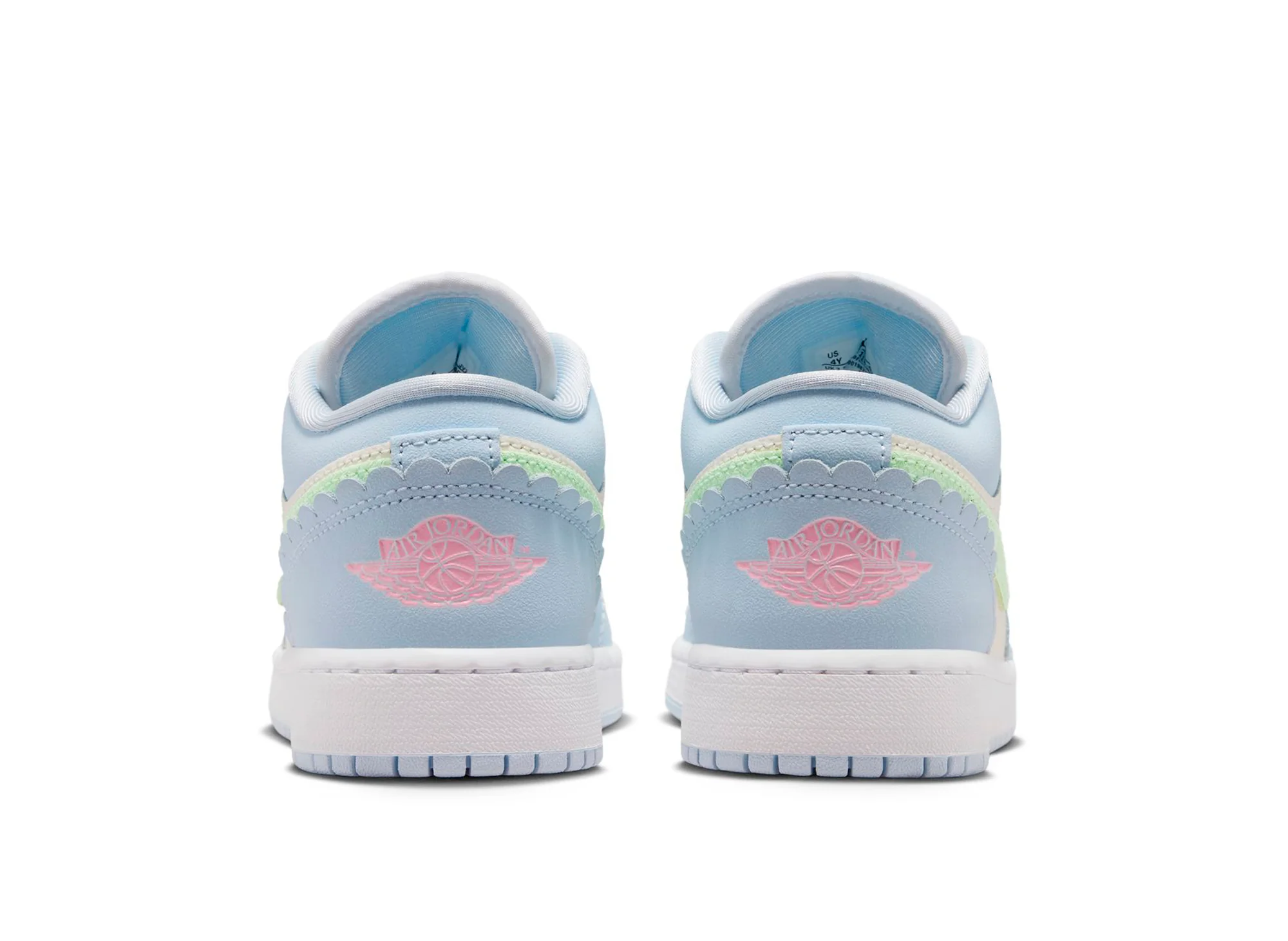 GS Air Jordan 1 Low SE 'Half Blue / Vapor Green' - Image 2