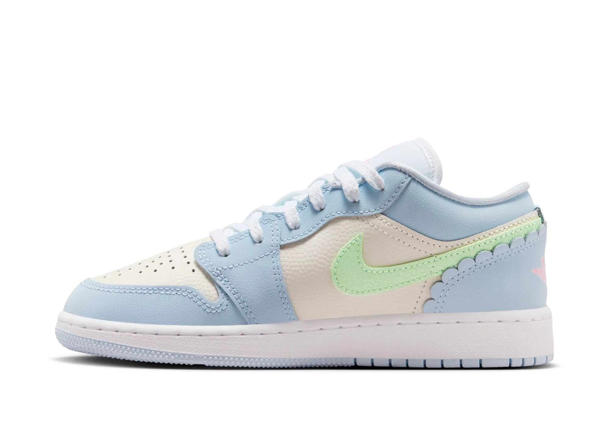 GS Air Jordan 1 Low SE 'Half Blue / Vapor Green' - Image 3