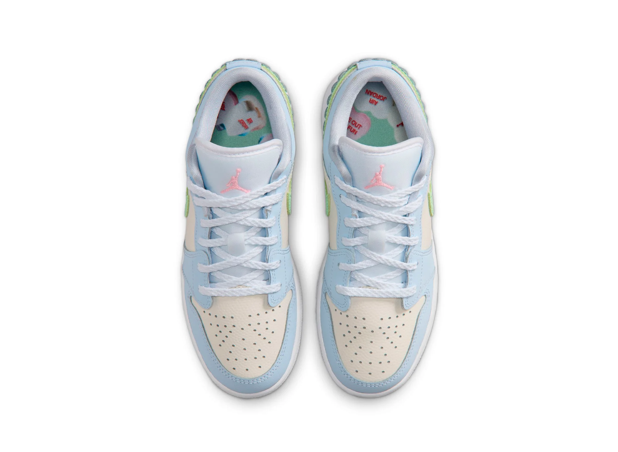 GS Air Jordan 1 Low SE 'Half Blue / Vapor Green' - Image 4