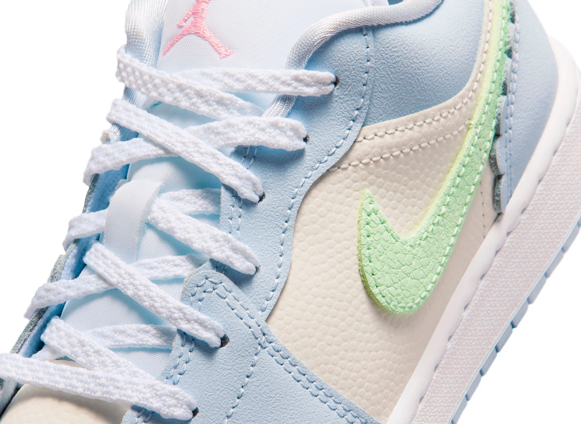 GS Air Jordan 1 Low SE 'Half Blue / Vapor Green' - Image 6