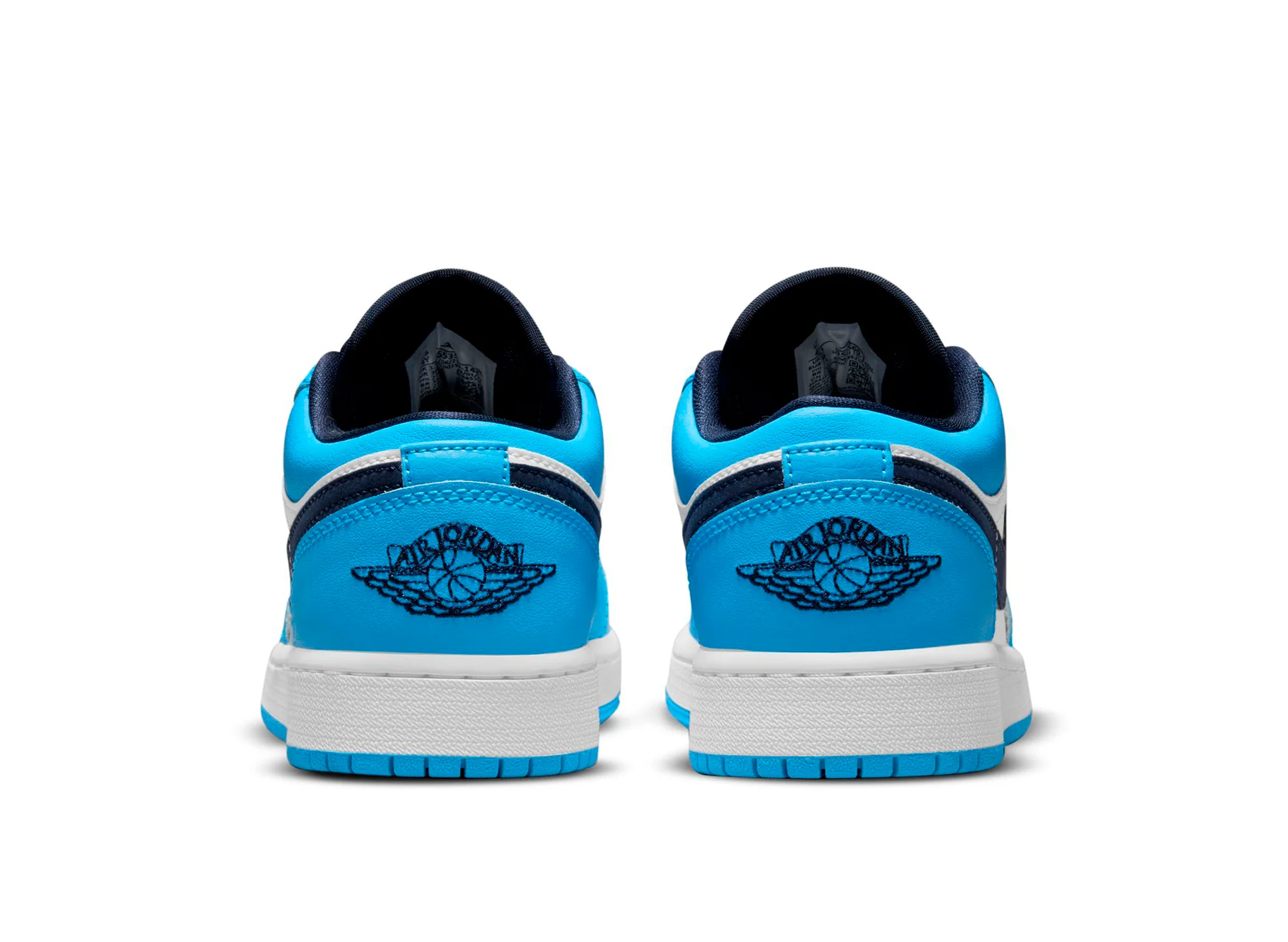 GS Air Jordan 1 Low 'White / Dark Powder Blue' - Image 2