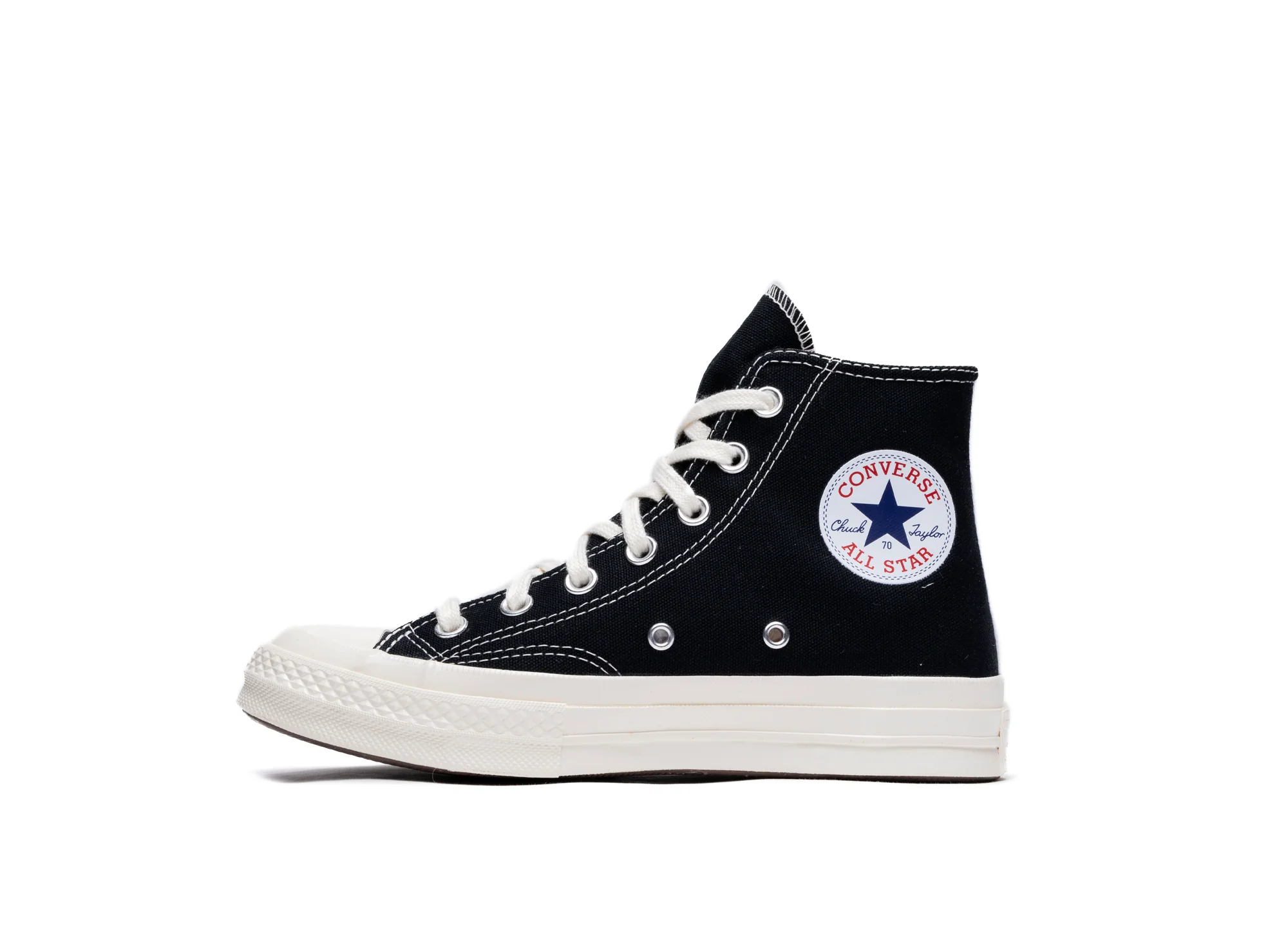 GS Converse Comme des Garçons Play Chuck 70 Hi in Black - Image 3
