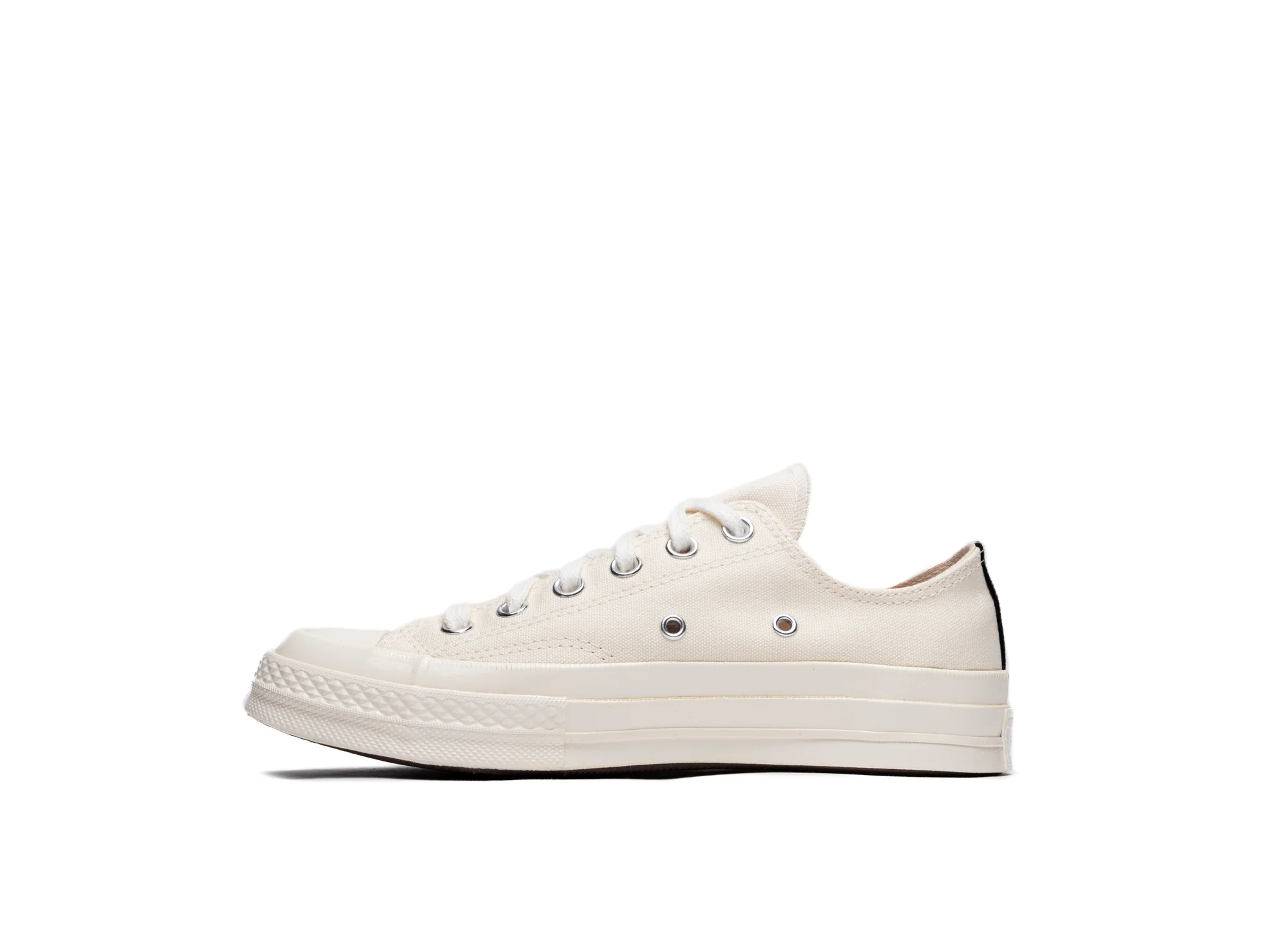 GS Converse Comme des Garçons Play Chuck 70 Low in Cream - Image 3