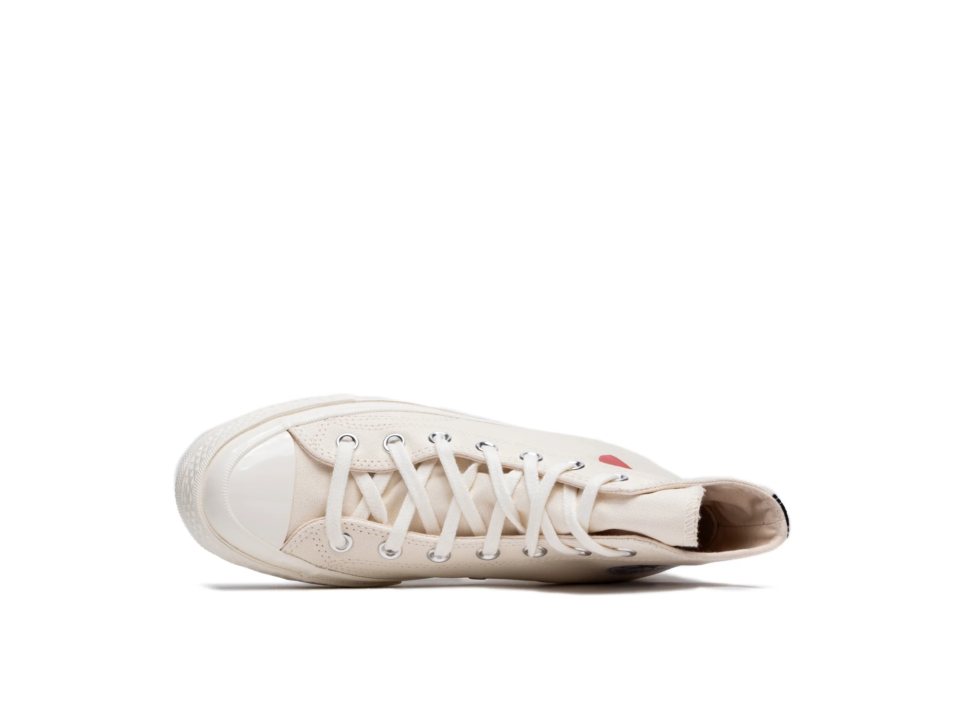 GS Converse Comme des Garçons Play Chuck 70 Hi in Cream - Image 4