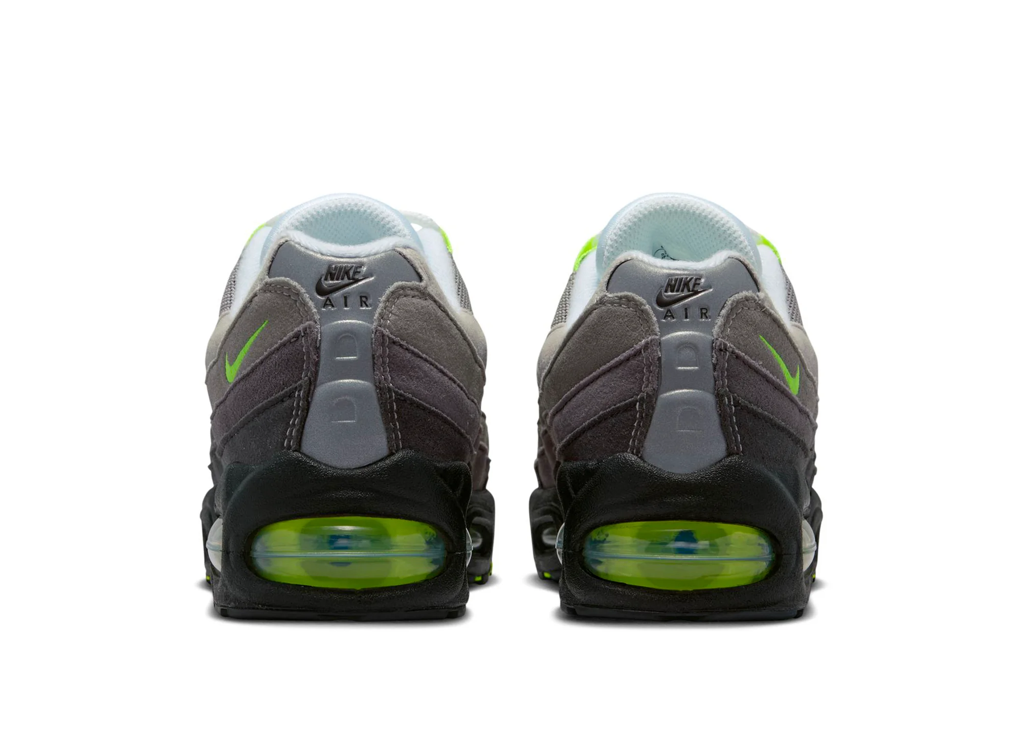 GS Nike Air Max 95 Big Bubble in Black / Neon Yellow - Image 2