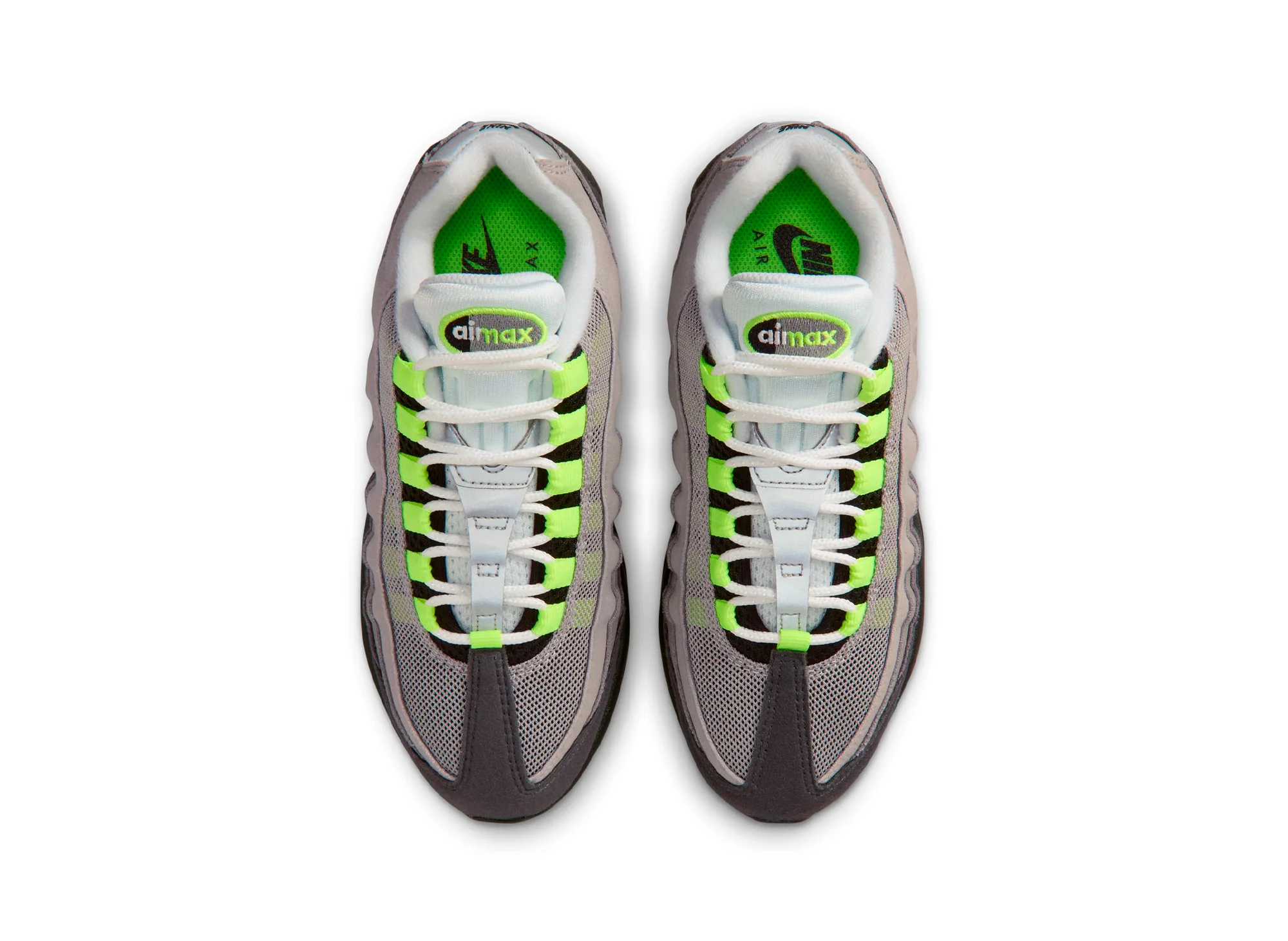 GS Nike Air Max 95 Big Bubble in Black / Neon Yellow - Image 4
