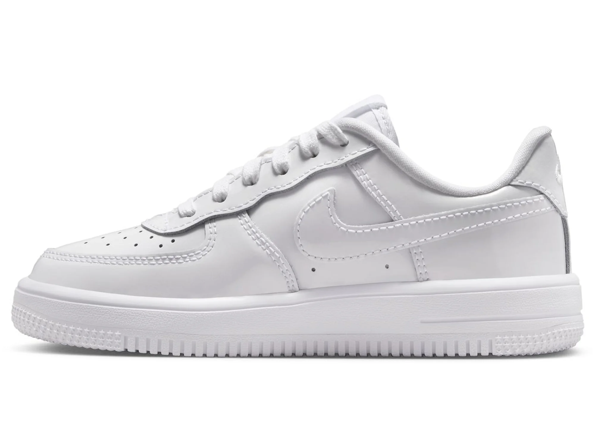 GS Nike Force 1 Low LV8 BP Lace in White - Image 3