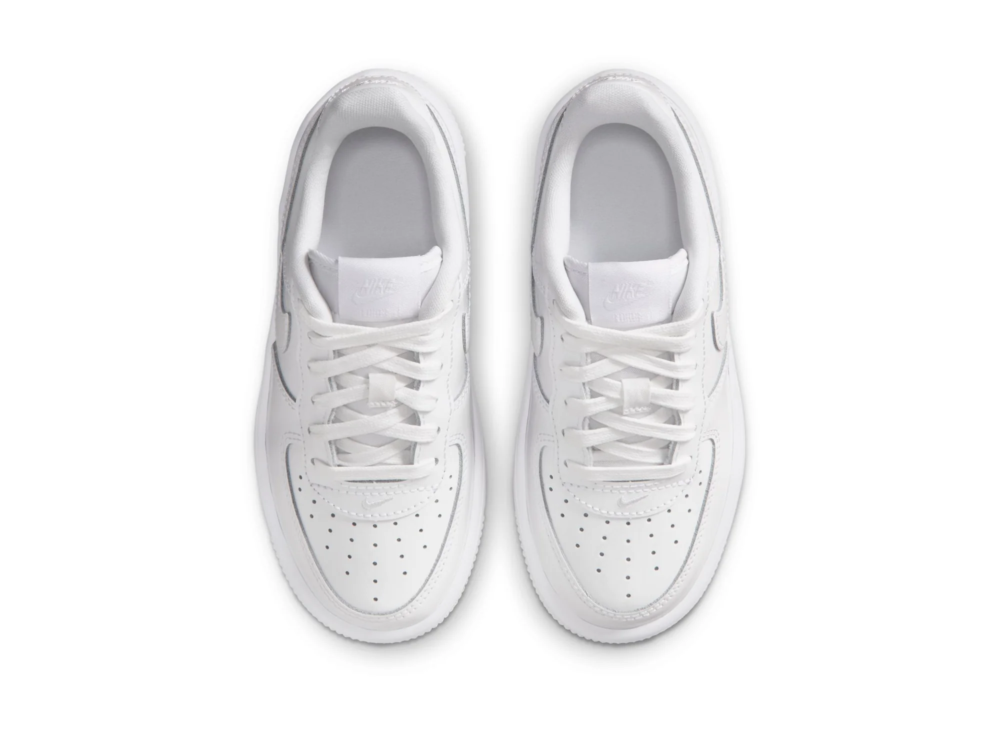GS Nike Force 1 Low LV8 BP Lace in White - Image 4