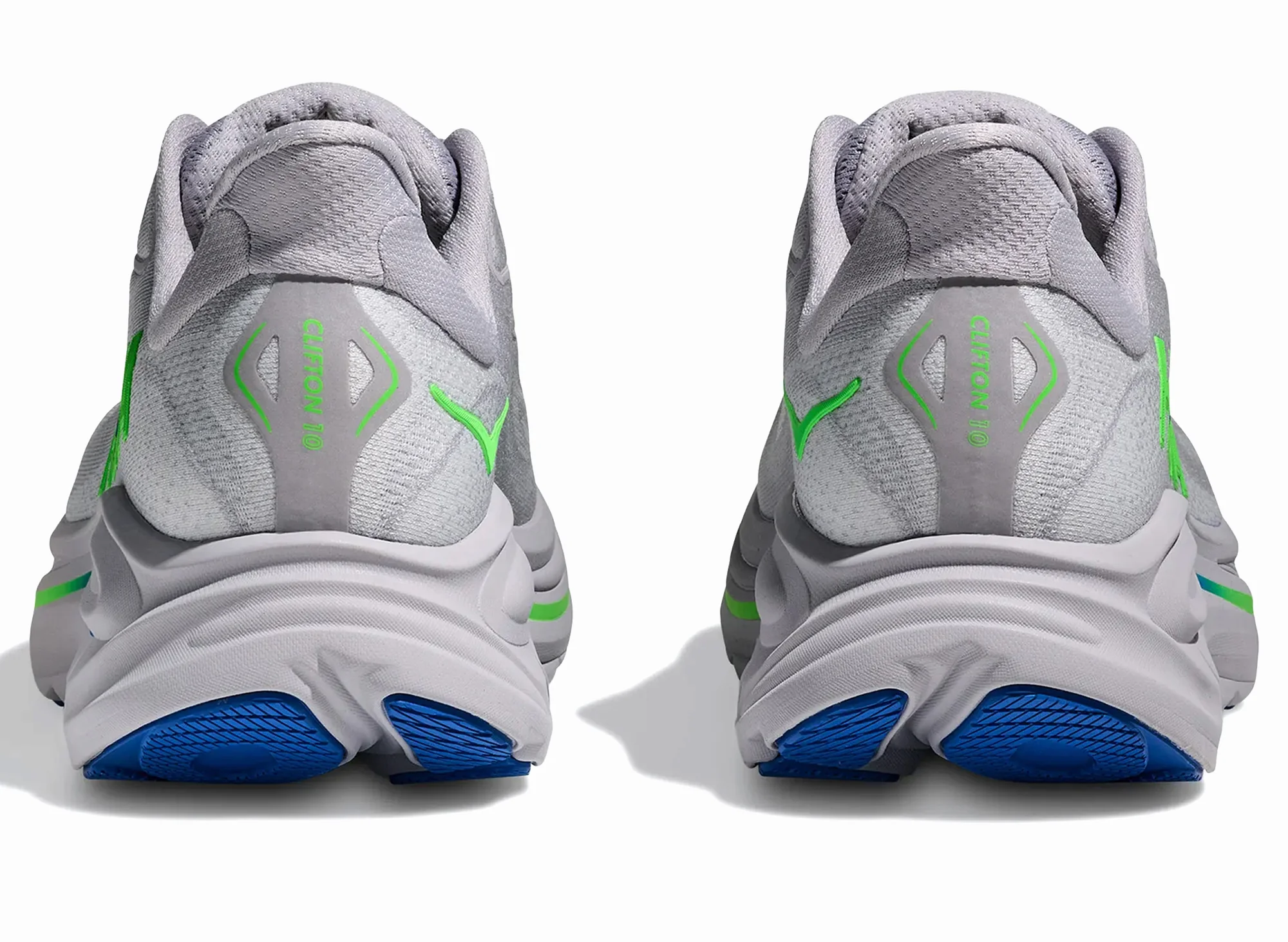 Hoka Clifton 10 'Ash Grey / Neon Green' - Image 2