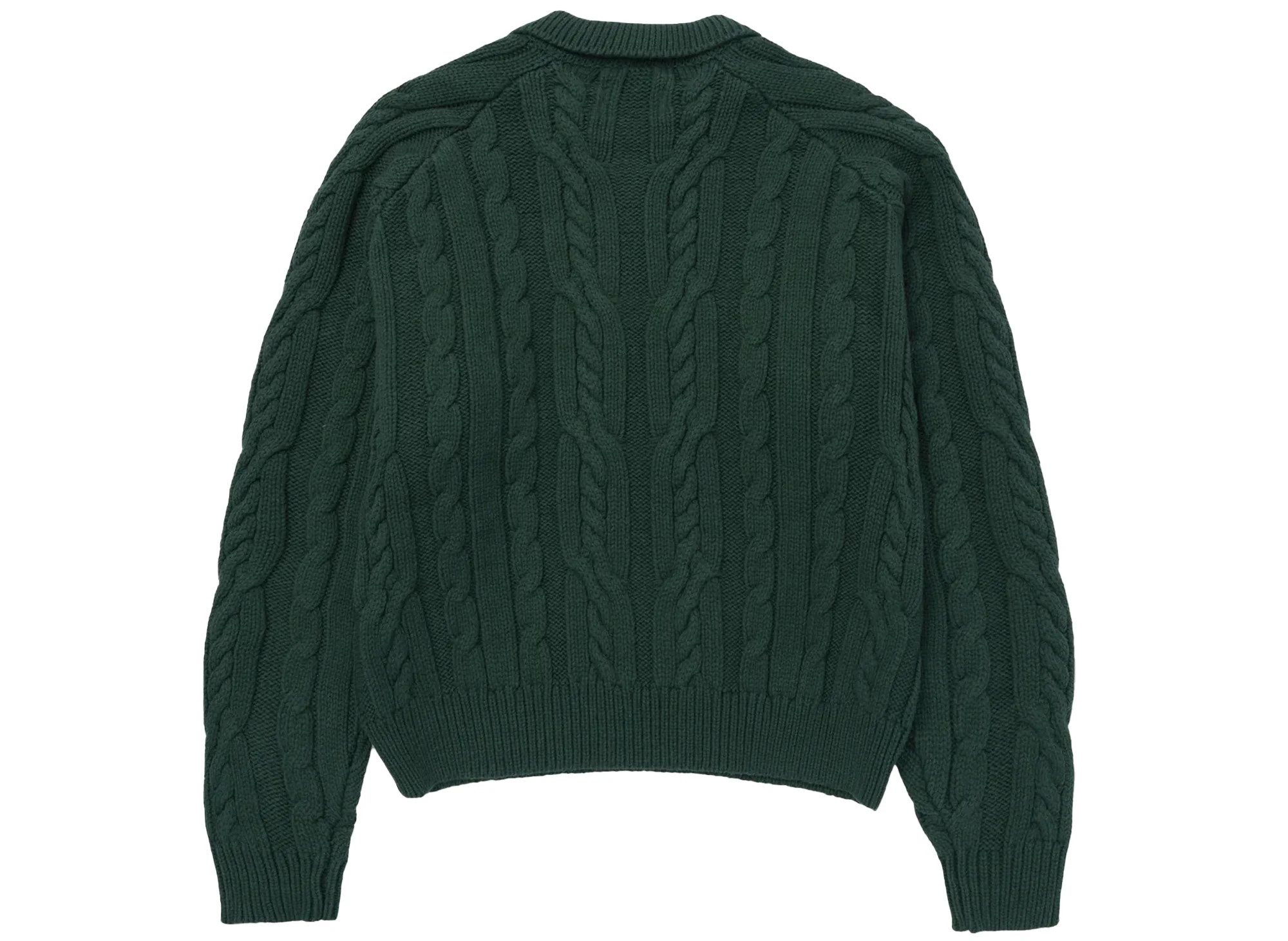 Honor the Gift Cable Zip Leisure Henley in Green - Image 2