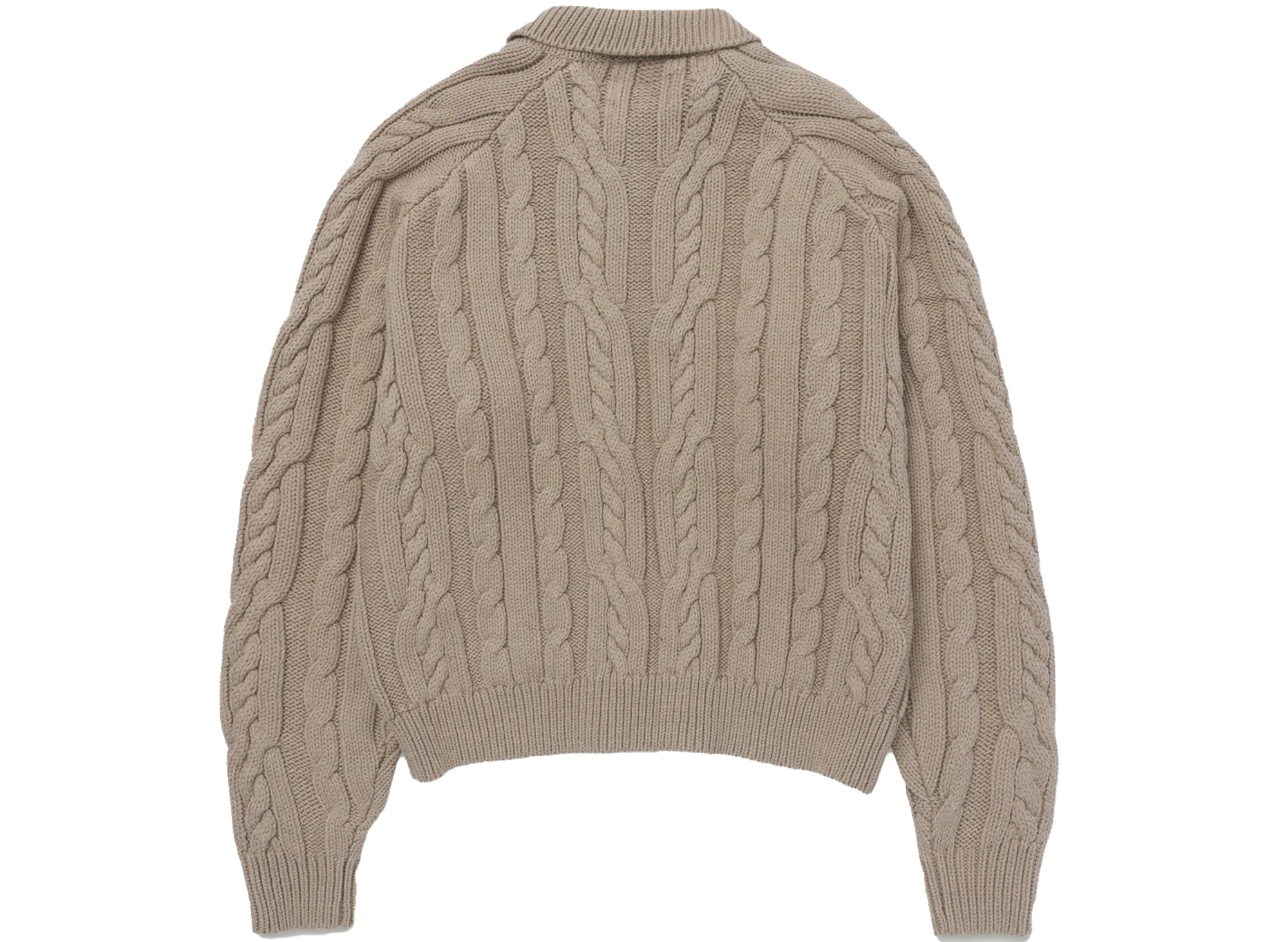 Honor the Gift Cable Zip Leisure Henley in Stone - Image 2