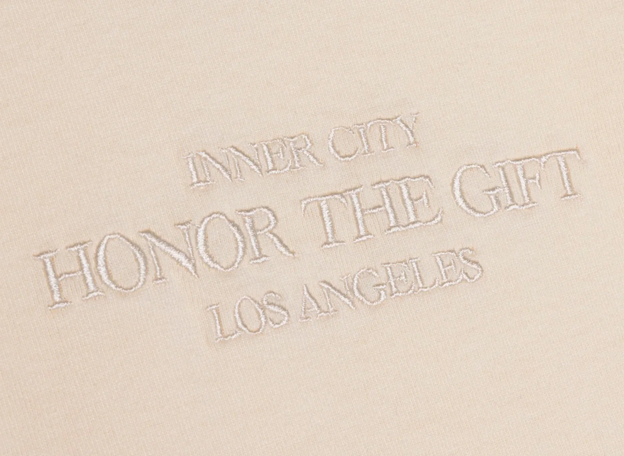 Honor the Gift Embroidered Box Tee in Bone - Image 2