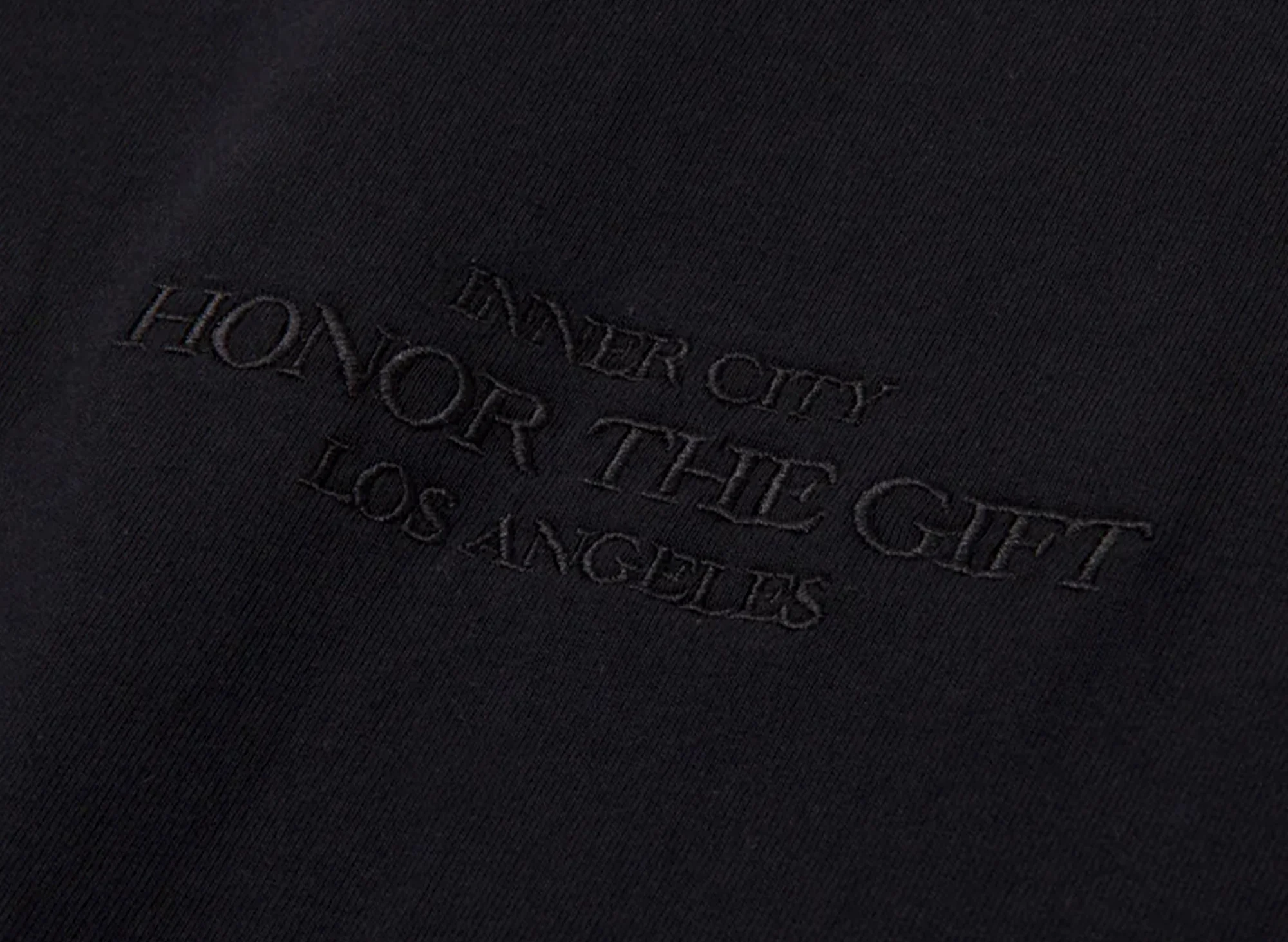 Honor the Gift Embroidered Box Tee in Black - Image 2