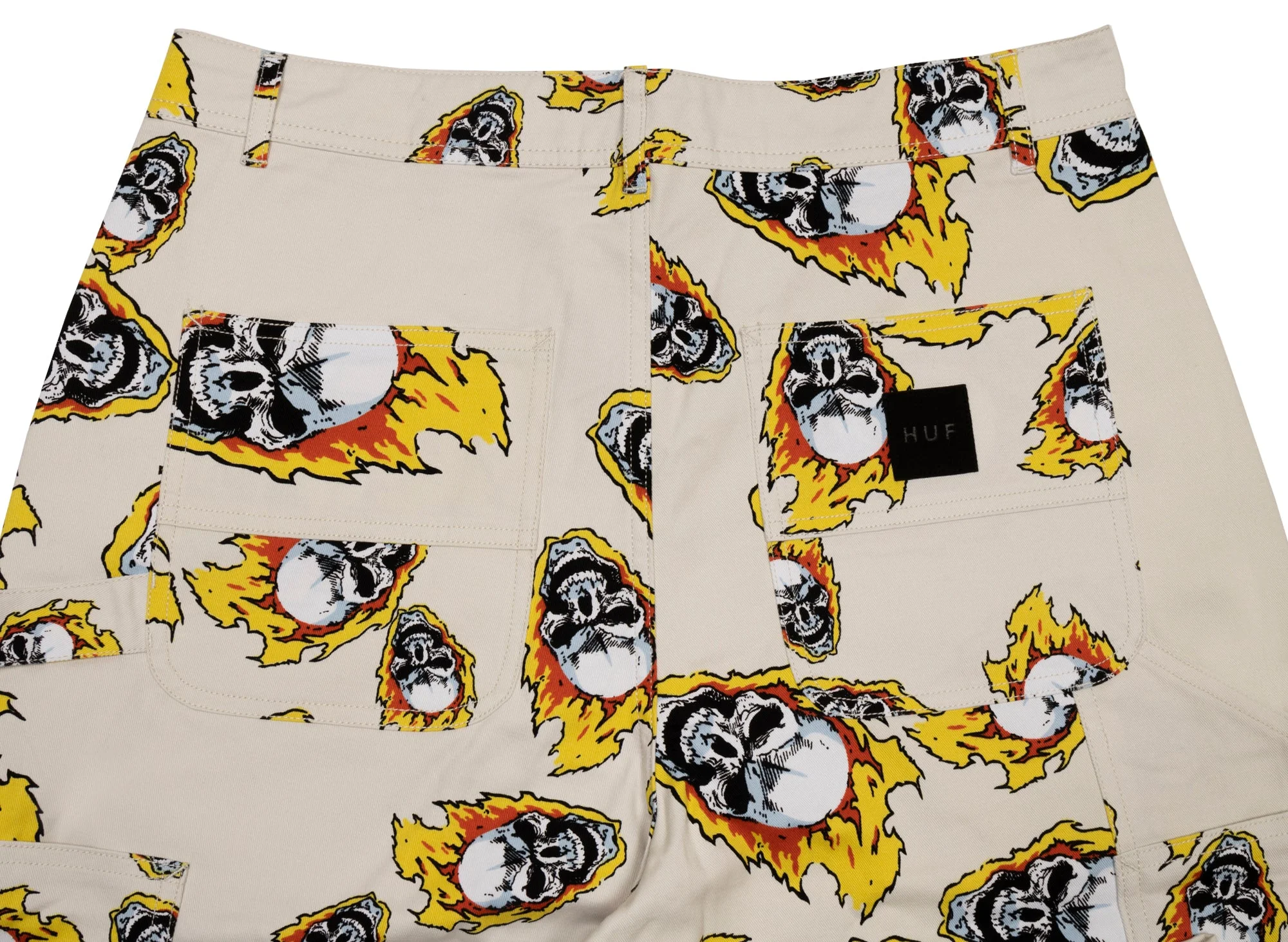 HUF Ghost Rider Painter Pants in Natural - Image 2