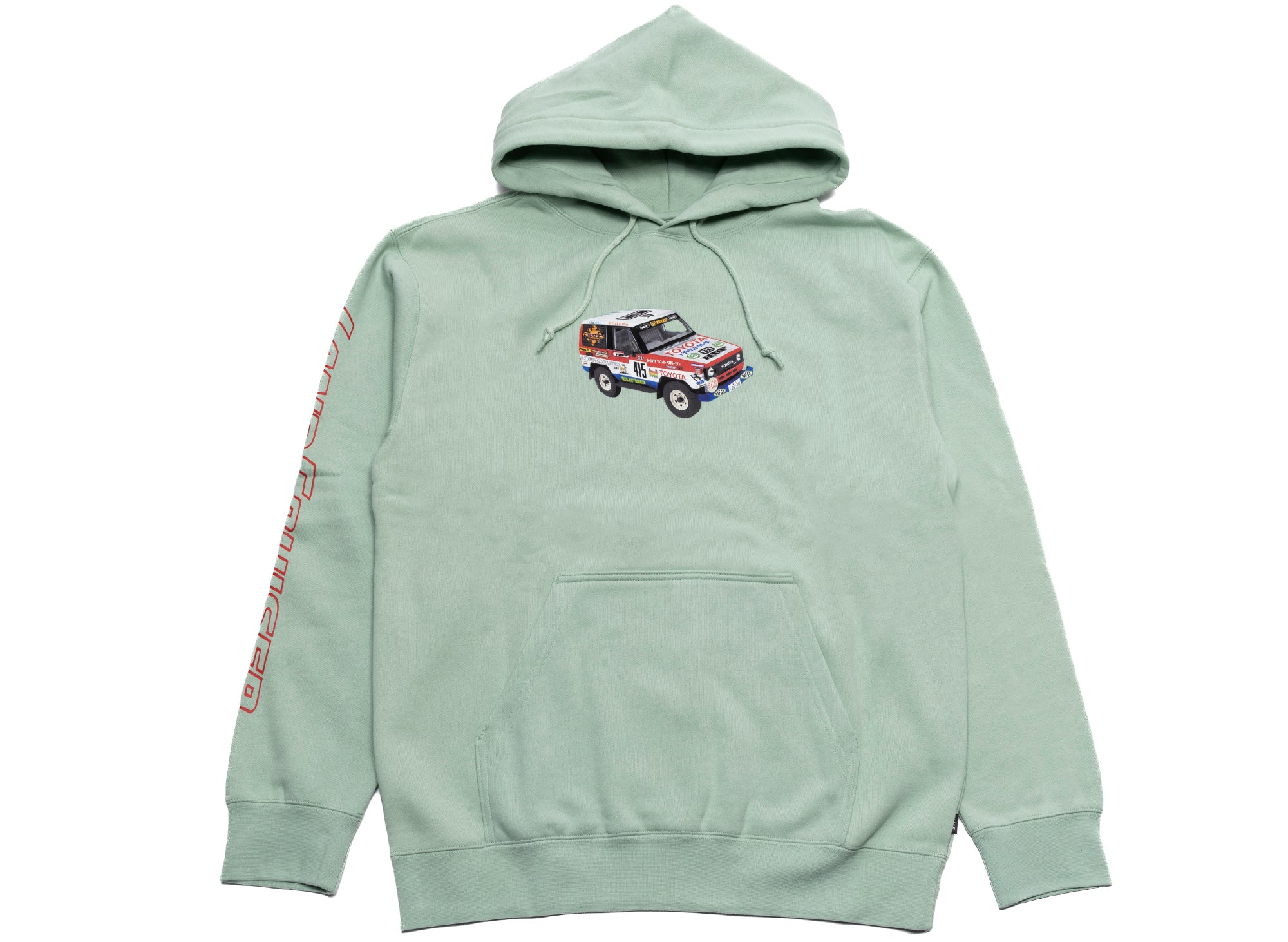 HUF x Toyota Sahara Rally Pullover Hoodie in Spring Green - Image 2