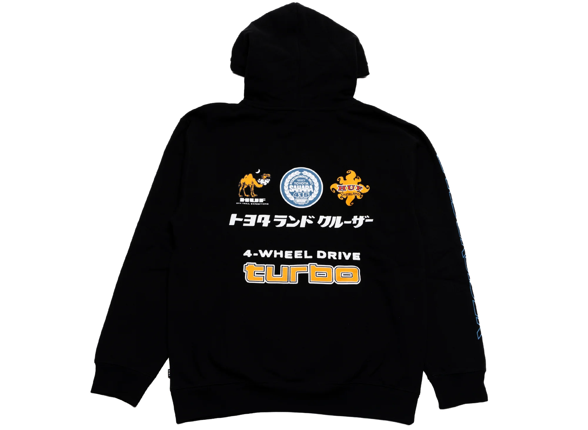 HUF x Toyota Sahara Rally Pullover Hoodie in Black - Image 2