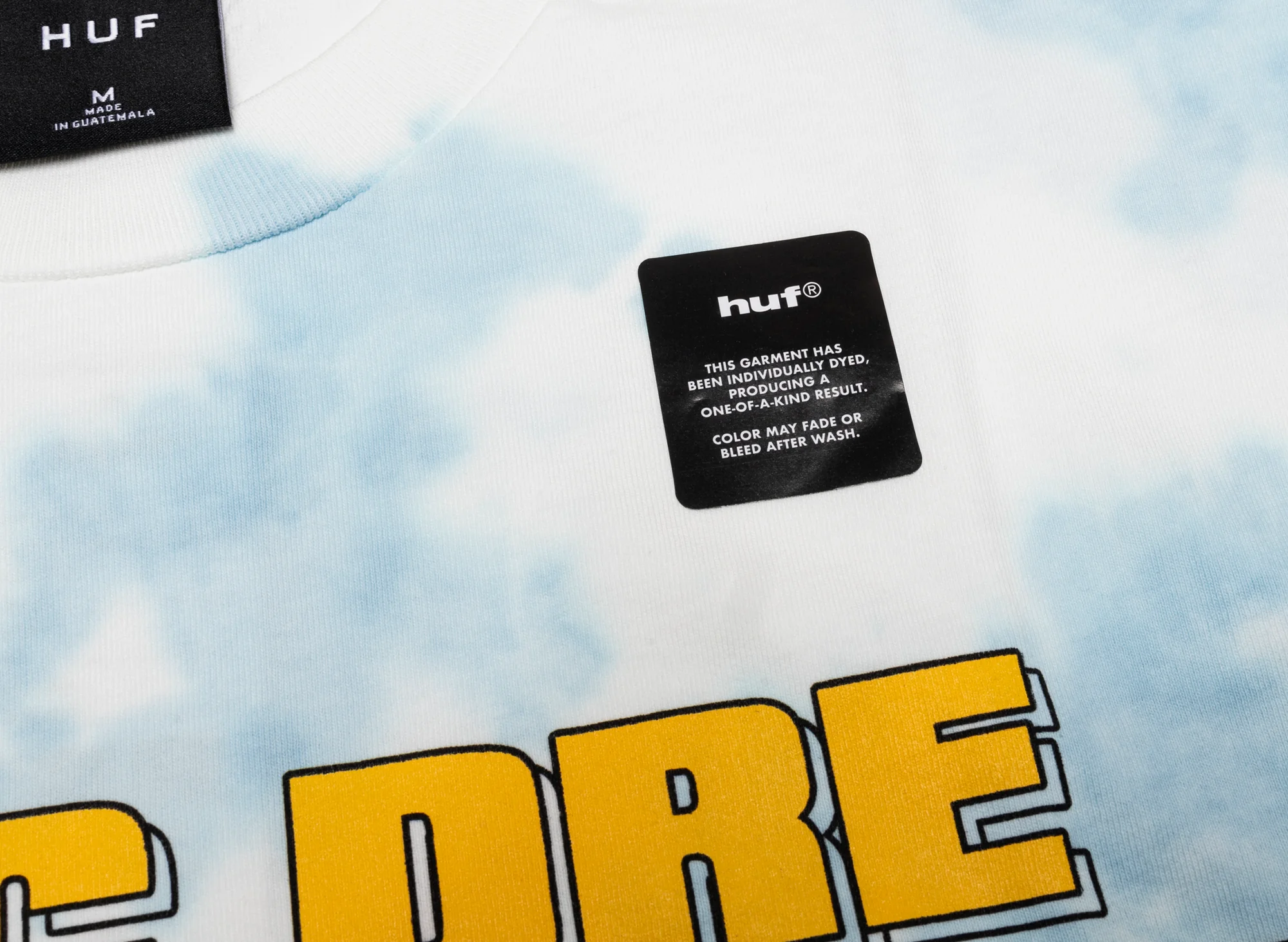 HUF x Mac Dre 'Game is Thick' Tie Dye Tee in Blue - Image 3