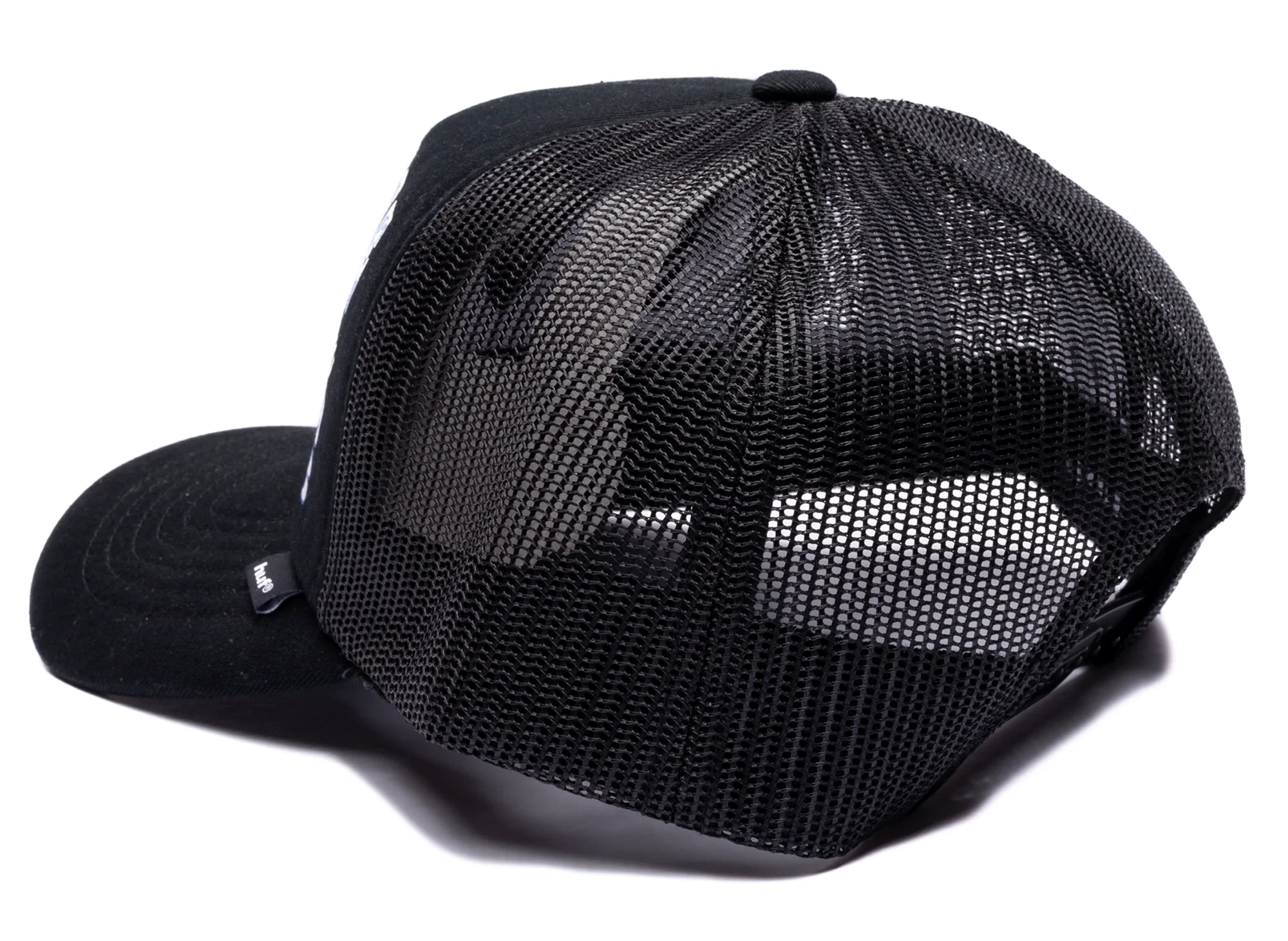 HUF x Mac Dre Trucker Hat in Black - Image 2