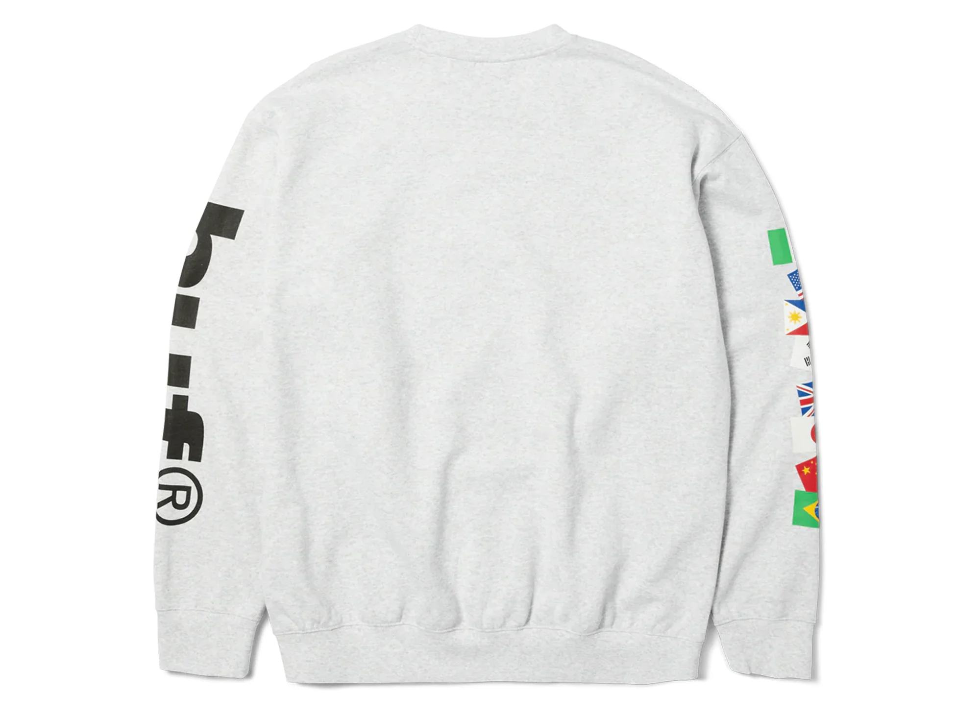 HUF x Mickey Worldwide Tour Crewneck in Heather Grey - Image 2