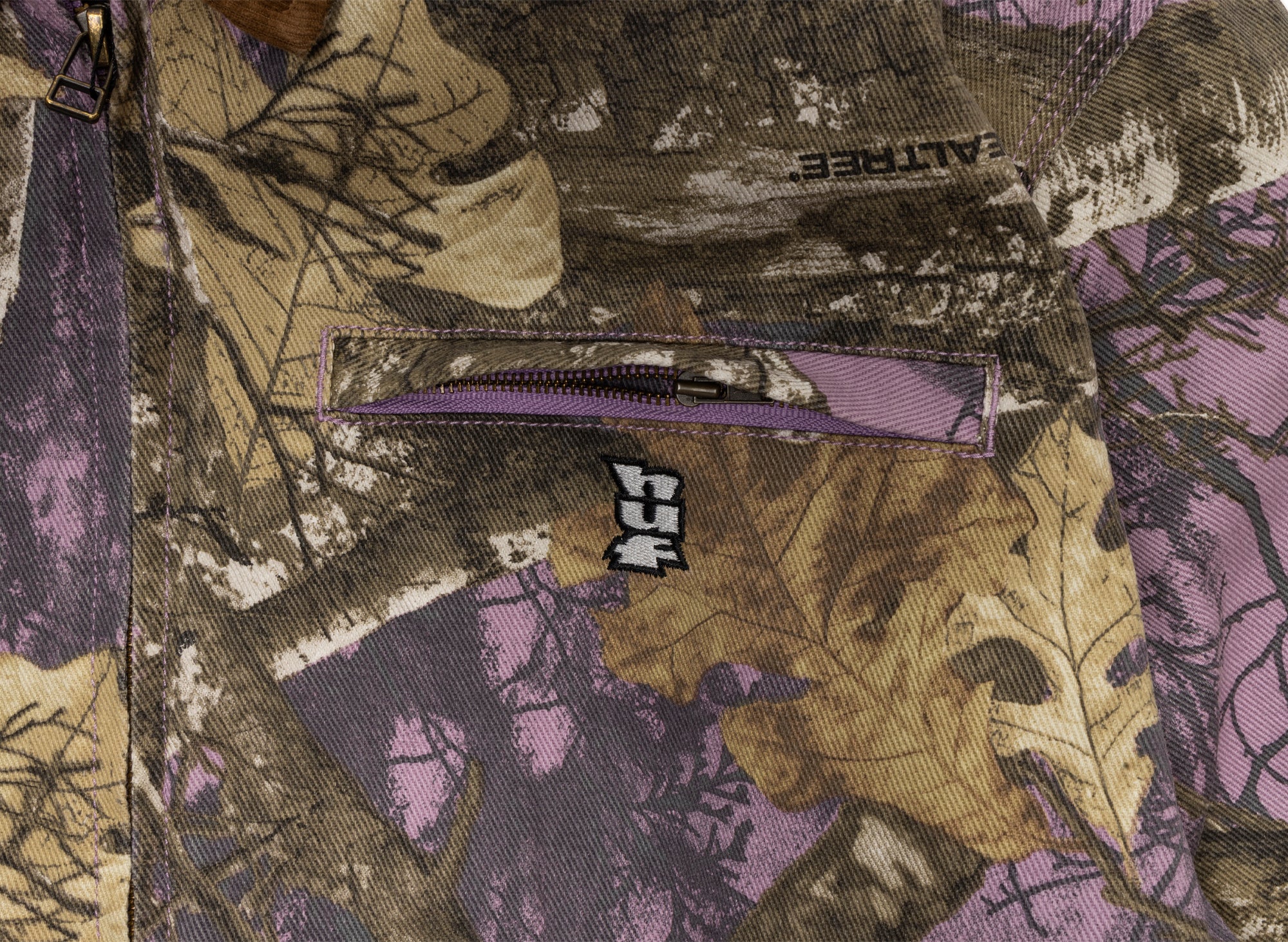 HUF x Realtree Megablast Work Jacket in Lilac - Image 2