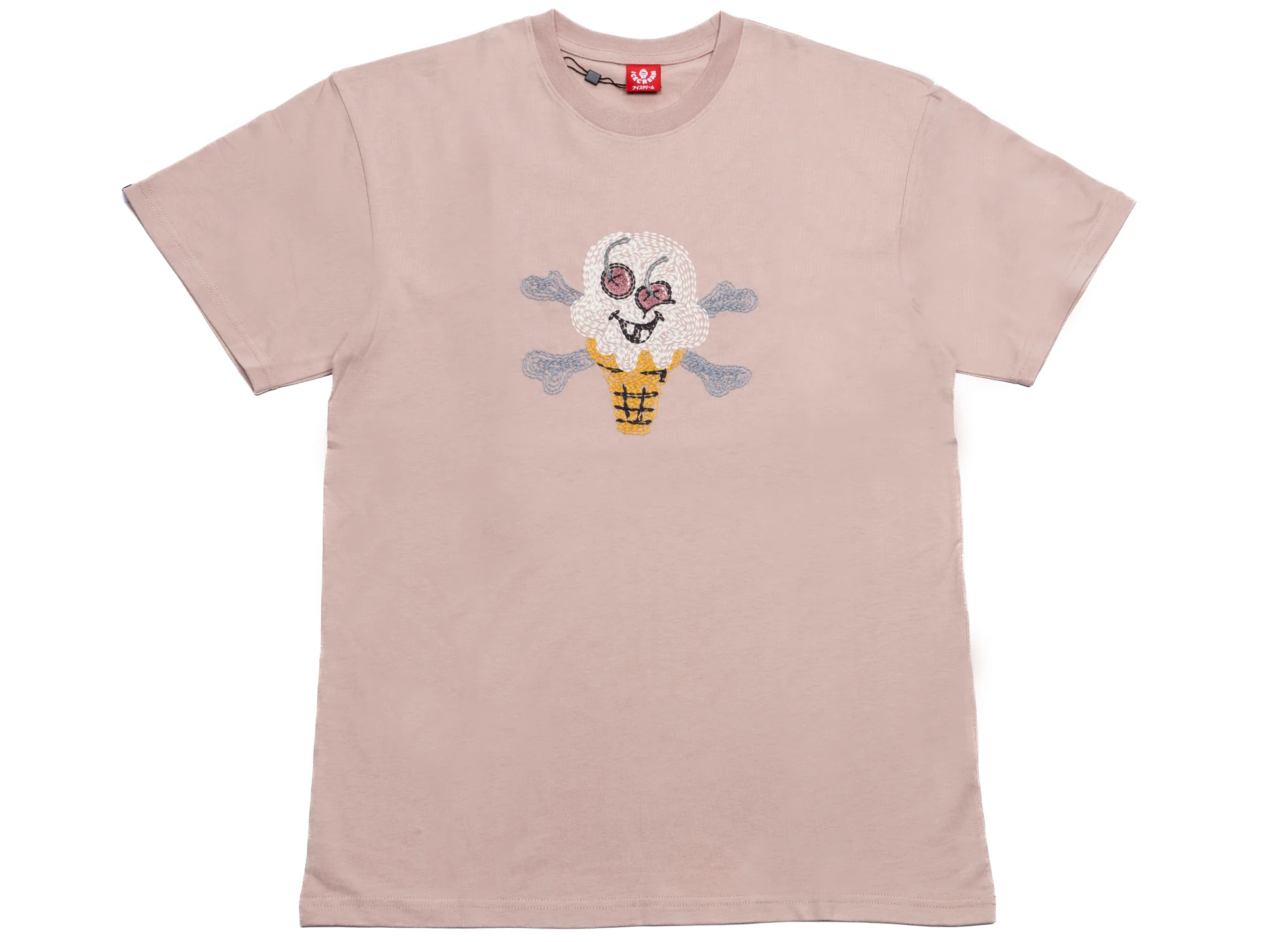 Ice Cream Cherry Face S/S Knit in Rose