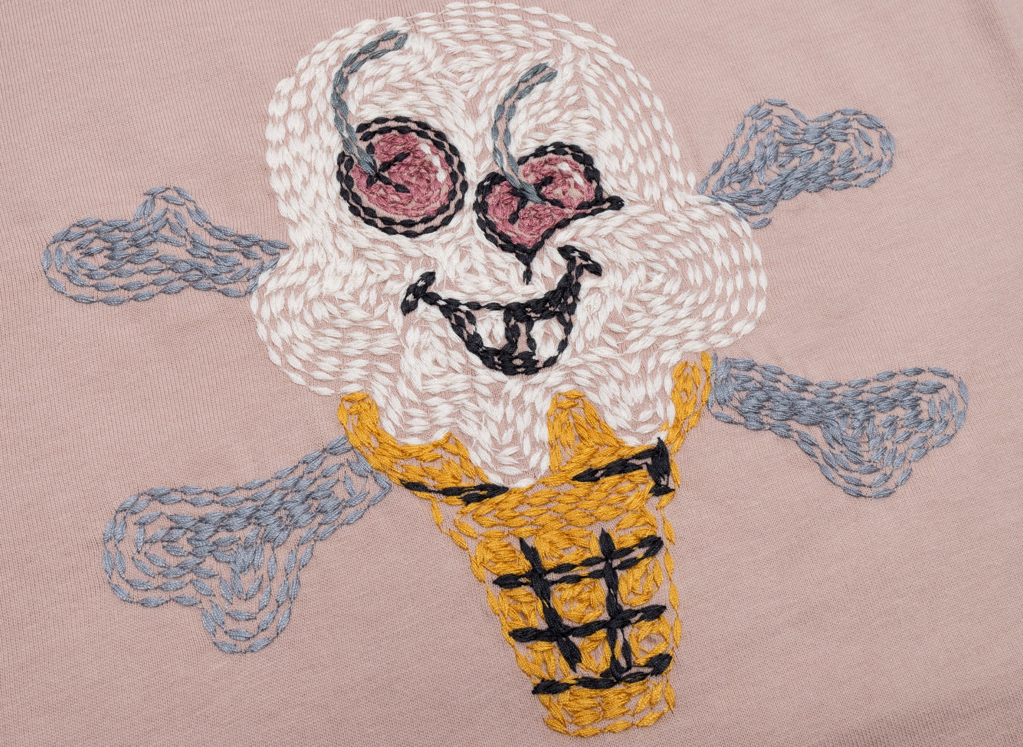 Ice Cream Cherry Face S/S Knit in Rose - Image 2