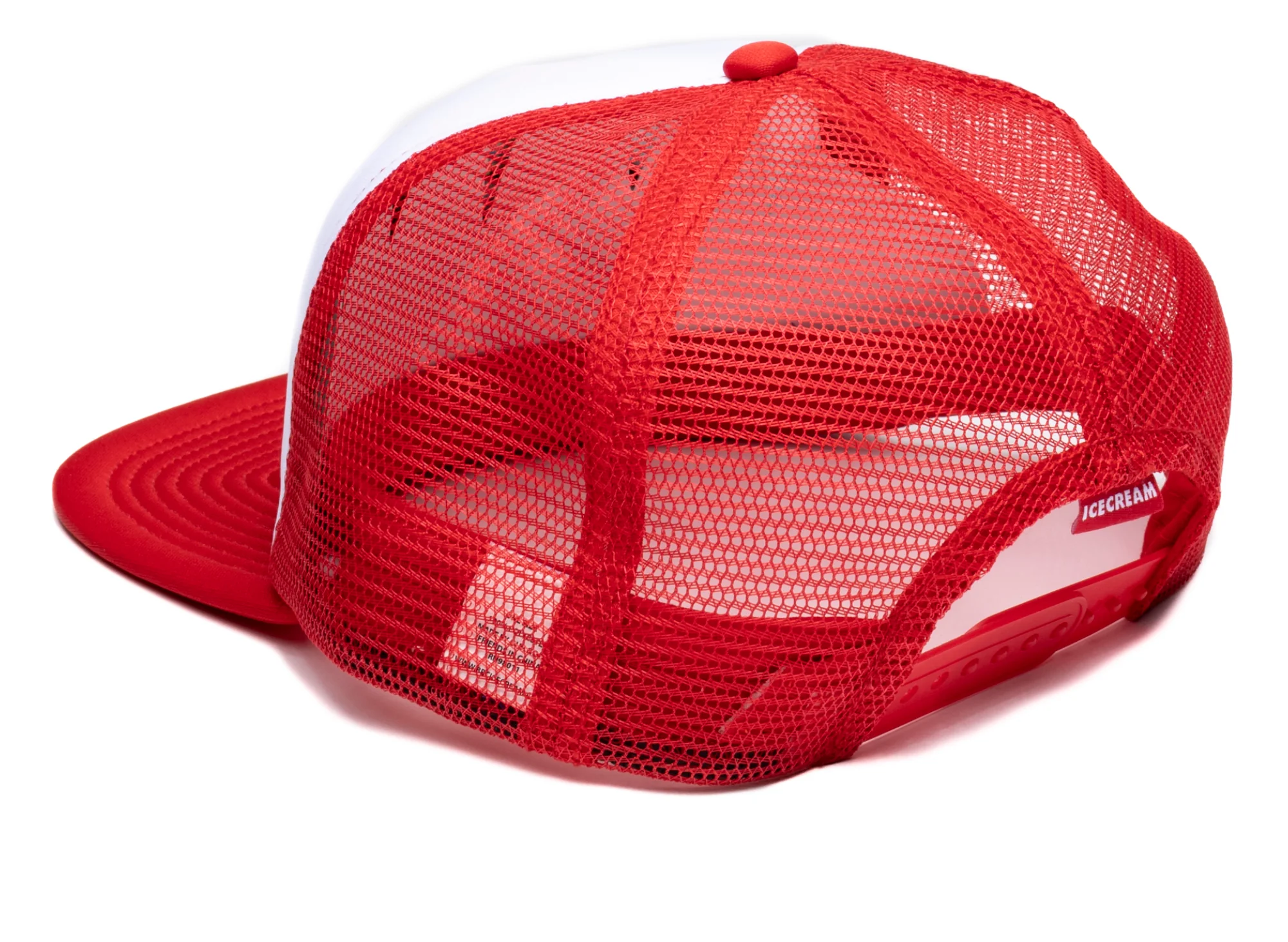Ice Cream Skully Trucker Hat in Red - Image 2