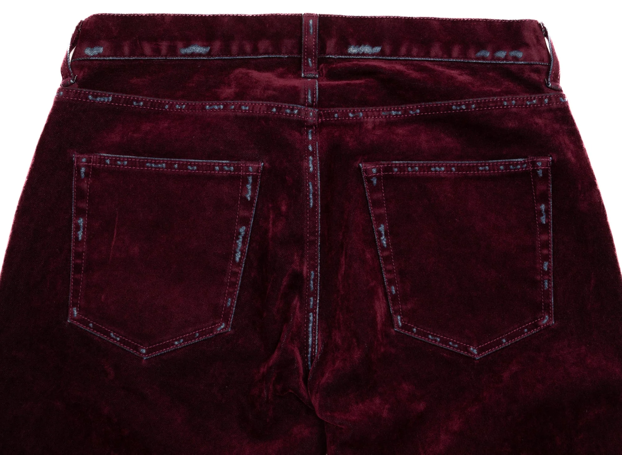John Elliott The Daze Crush Flock Jeans in Burgundy - Image 2