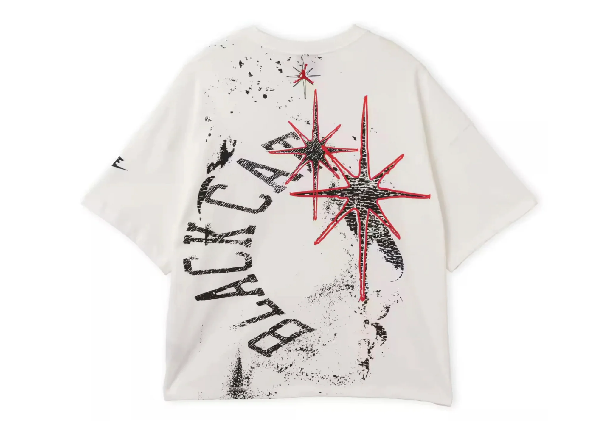 Jordan Black Cat Star Short-Sleeve T-Shirt in White - Image 2