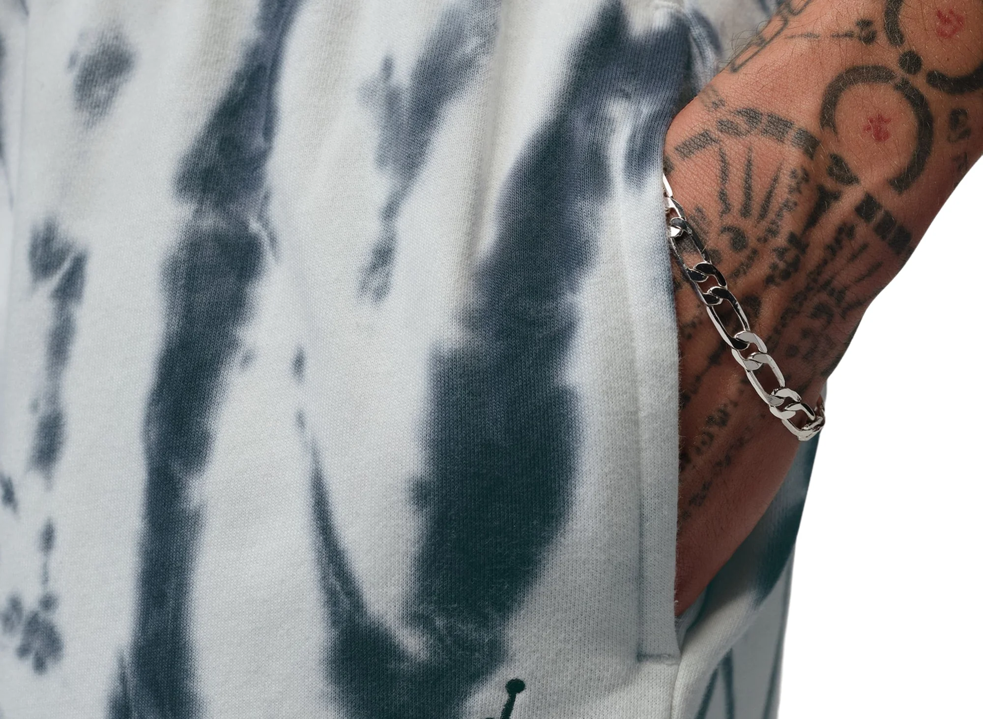 Jordan Brooklyn Fleece Tie-Dye Festival Short in Sail - Image 4