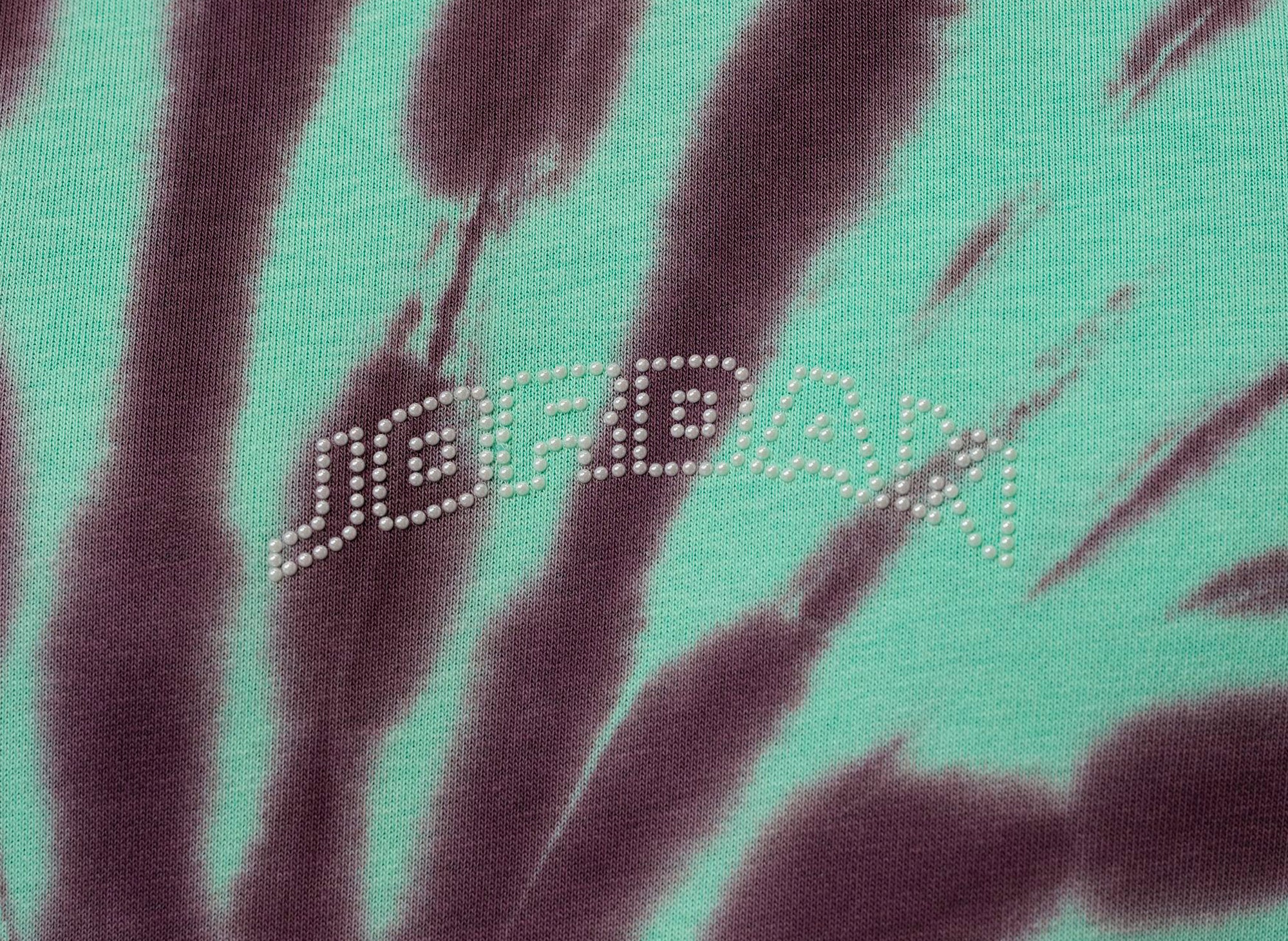 Jordan Brooklyn Fleece Tie-Dye Pullover Festival Hoodie in Green Glow - Image 5