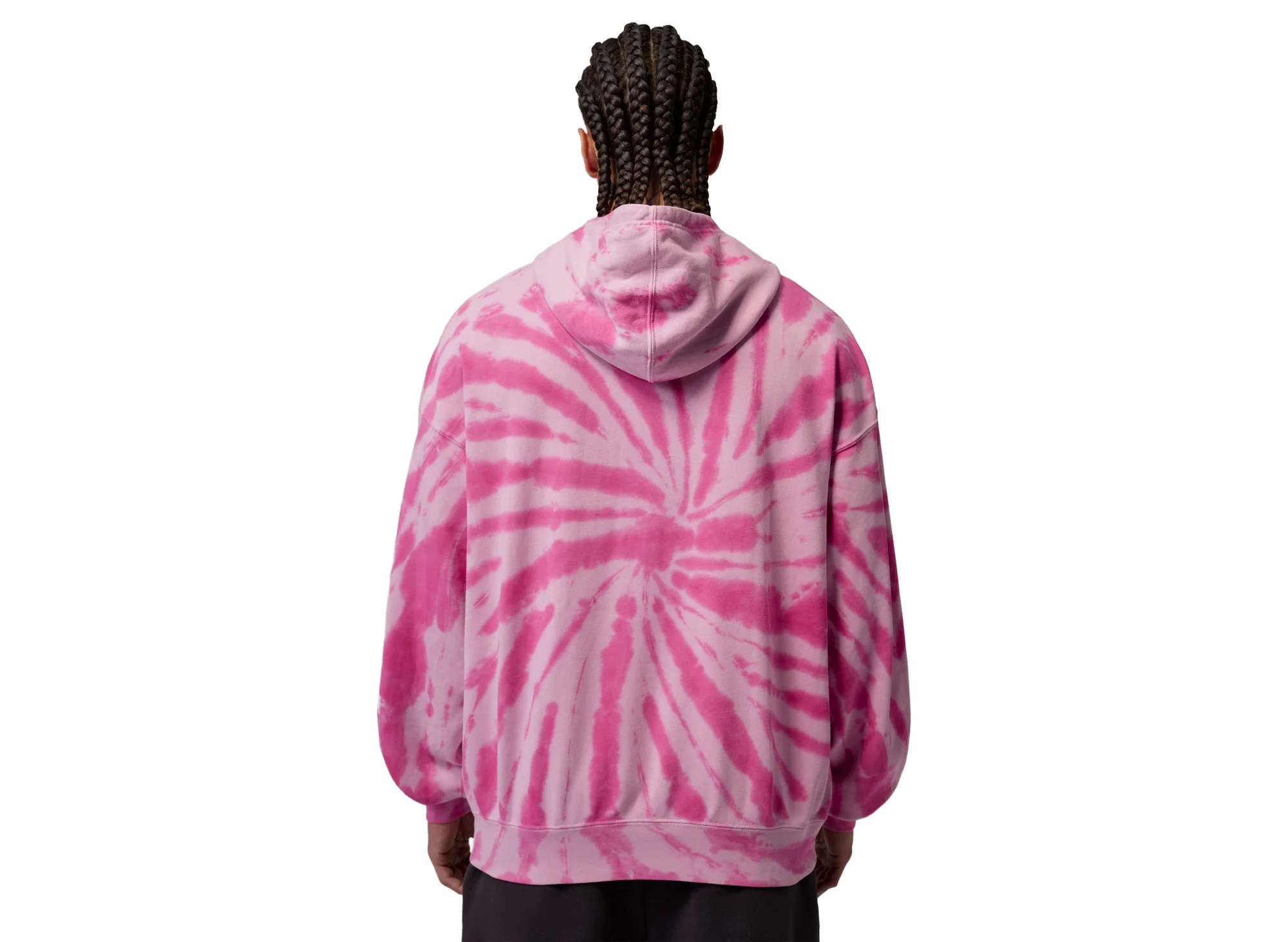Jordan Brooklyn Fleece Tie-Dye Pullover Festival Hoodie in Iced Carmine - Image 3