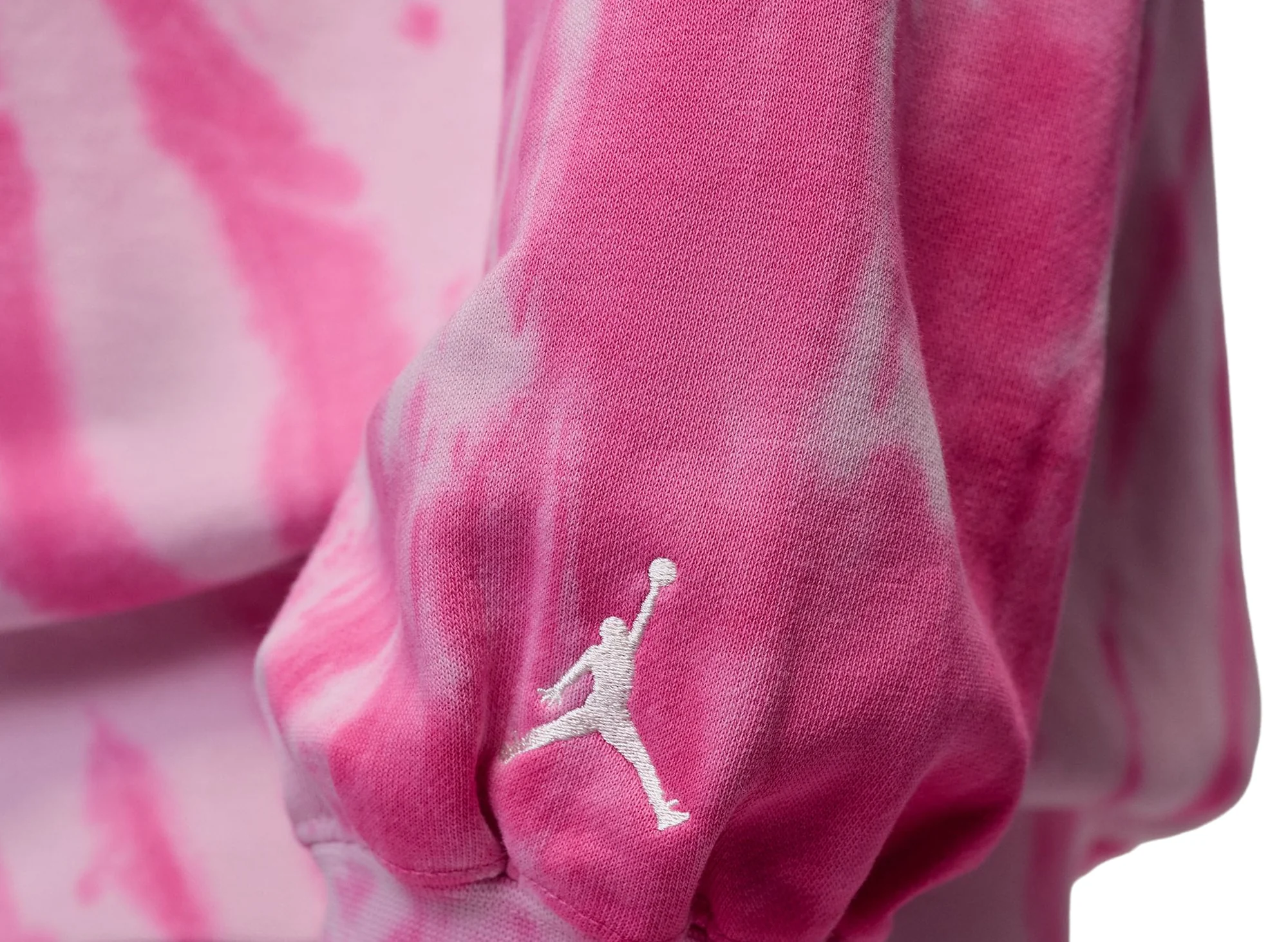 Jordan Brooklyn Fleece Tie-Dye Pullover Festival Hoodie in Iced Carmine - Image 5