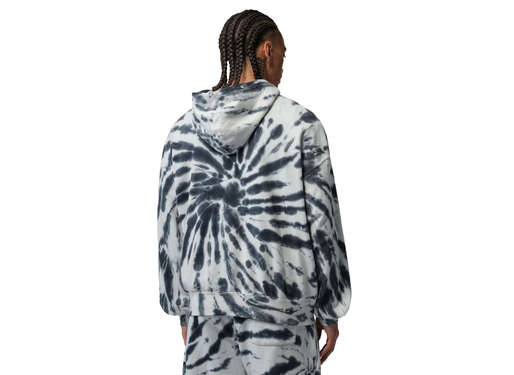 Jordan Brooklyn Fleece Tie-Dye Pullover Festival Hoodie in Sail - Image 3
