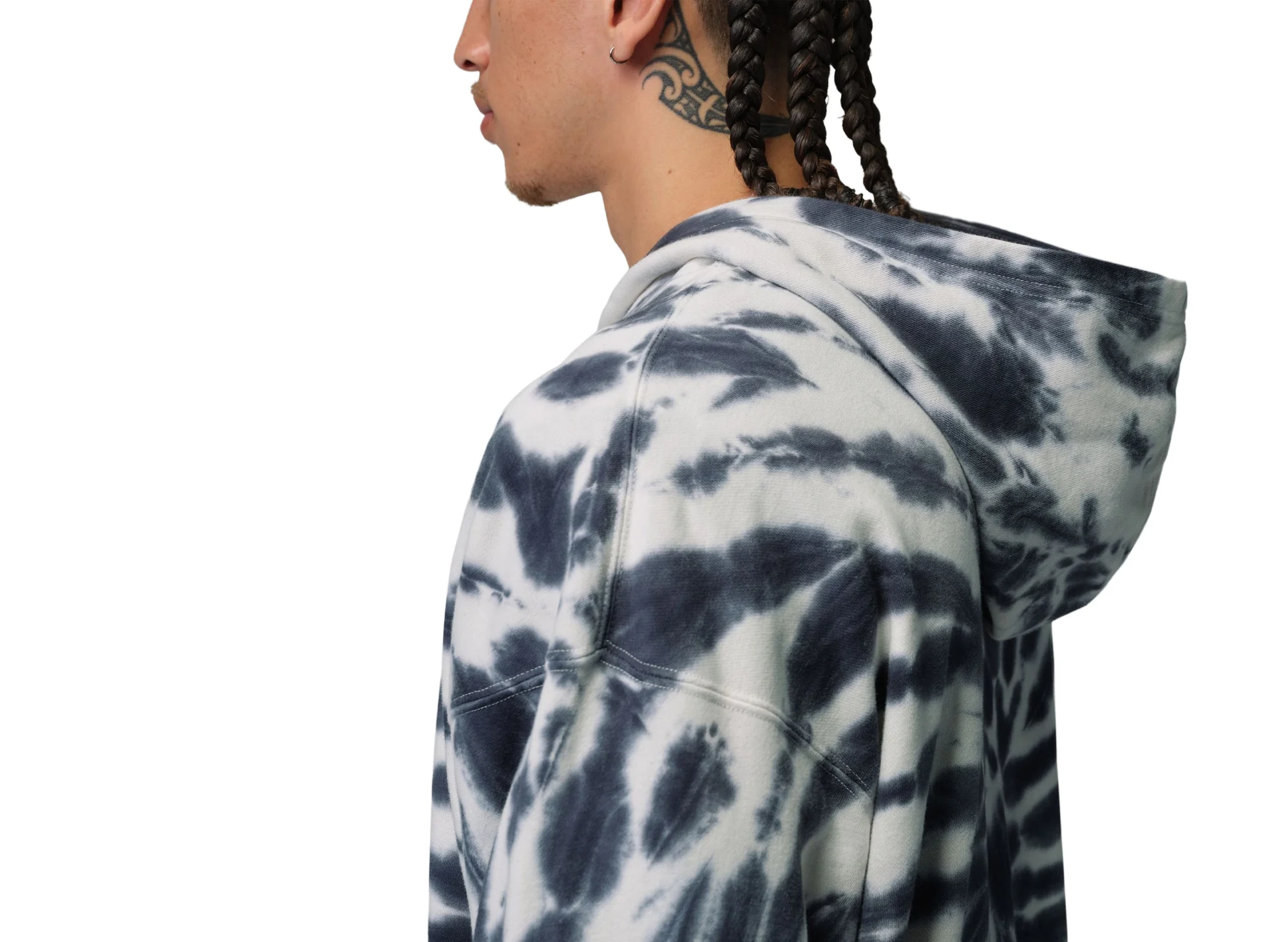 Jordan Brooklyn Fleece Tie-Dye Pullover Festival Hoodie in Sail - Image 6