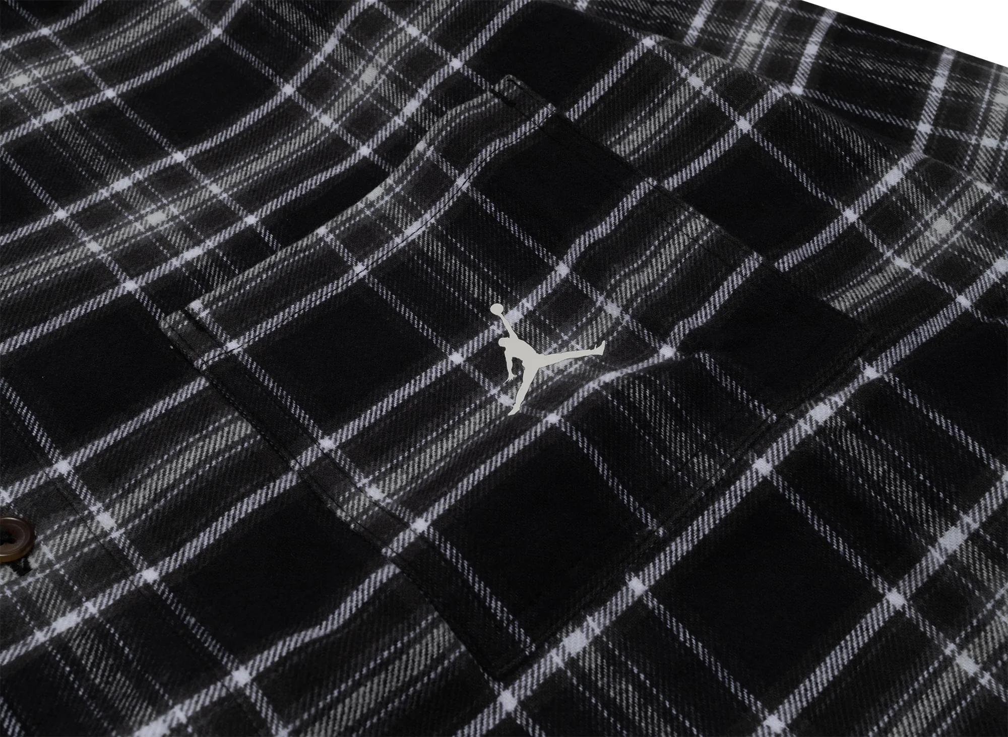 Jordan Brooklyn Graphic Flannel in Black / Sail - Image 2