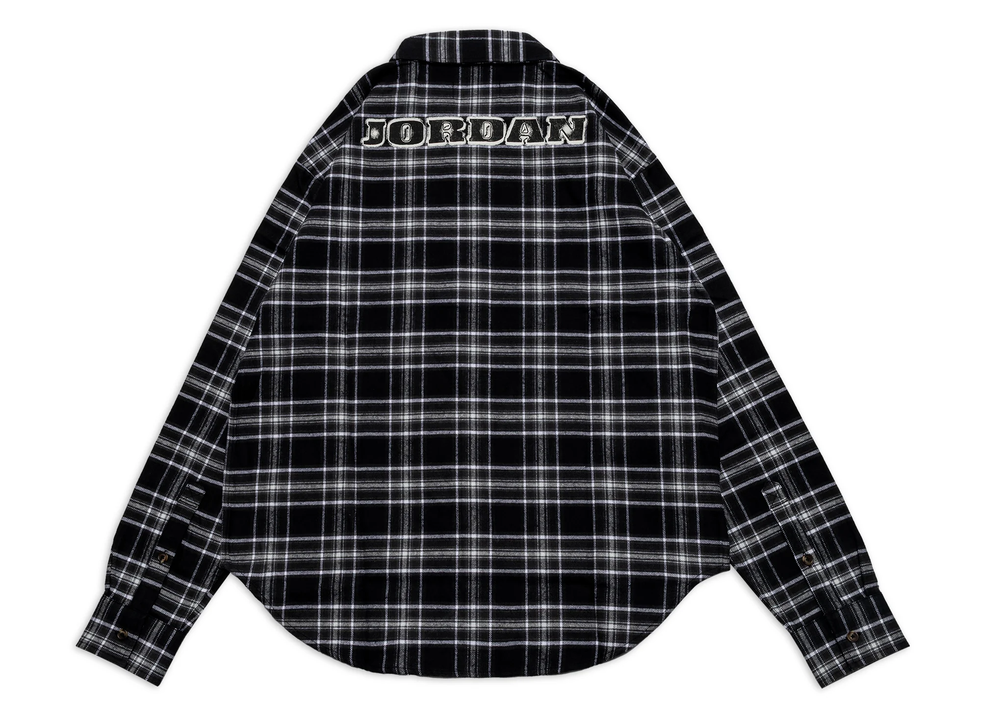 Jordan Brooklyn Graphic Flannel in Black / Sail - Image 3