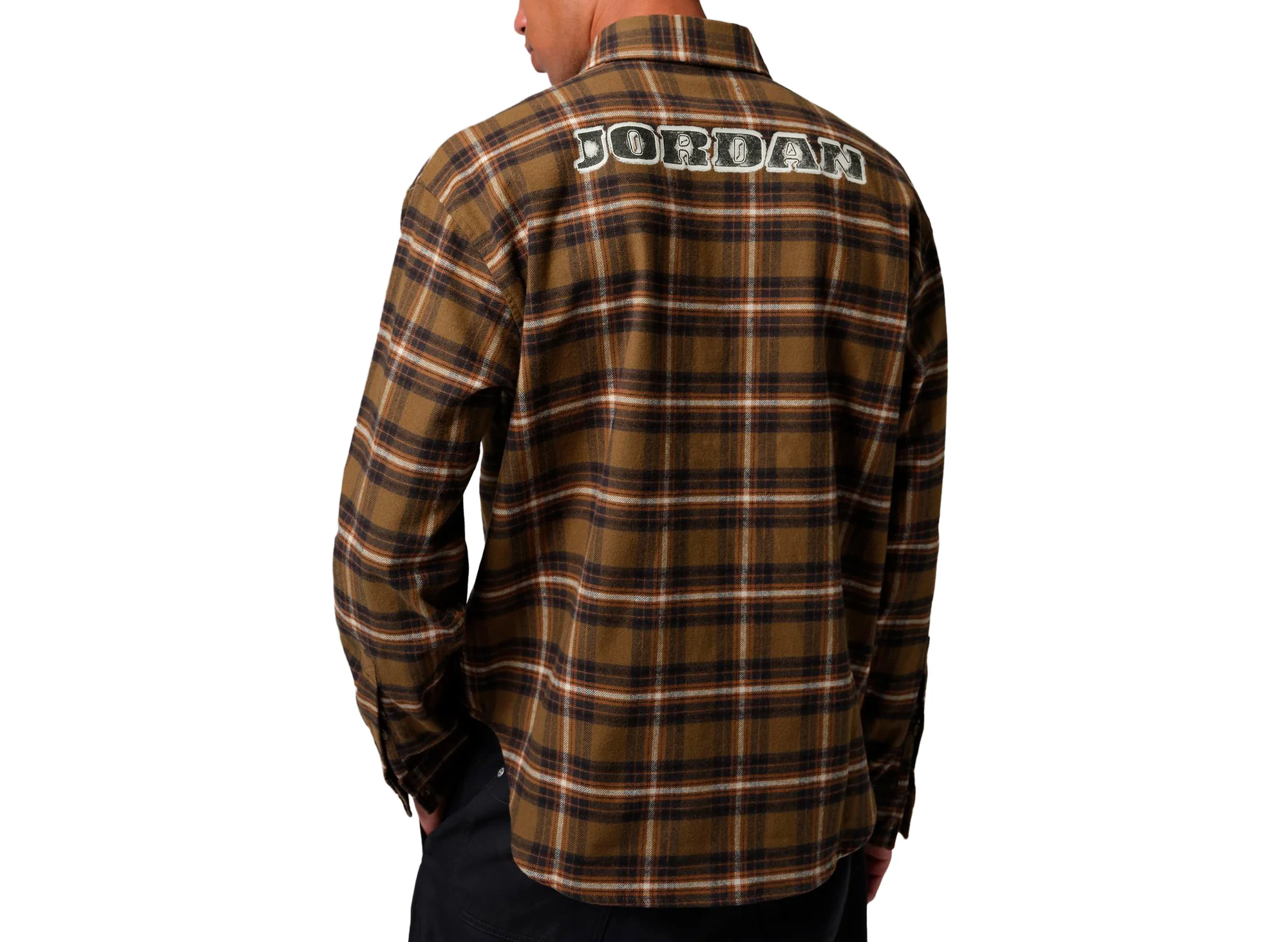 Jordan Brooklyn Graphic Flannel in Yukon Brown / Sail - Image 2