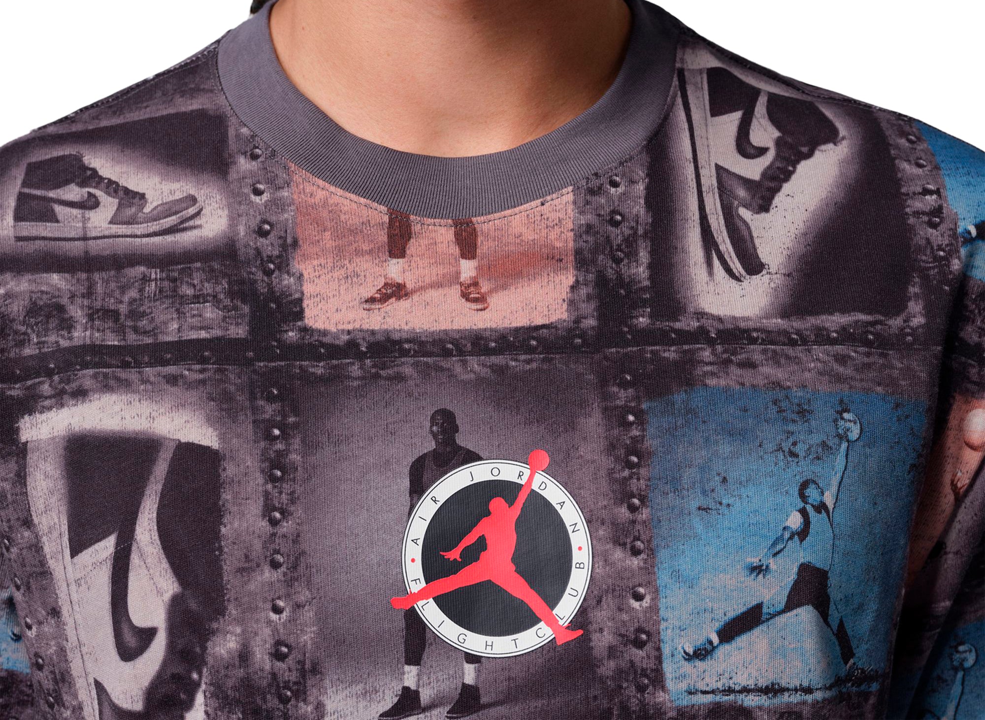 Jordan Flight Club Printed T-Shirt in Sail - Image 4