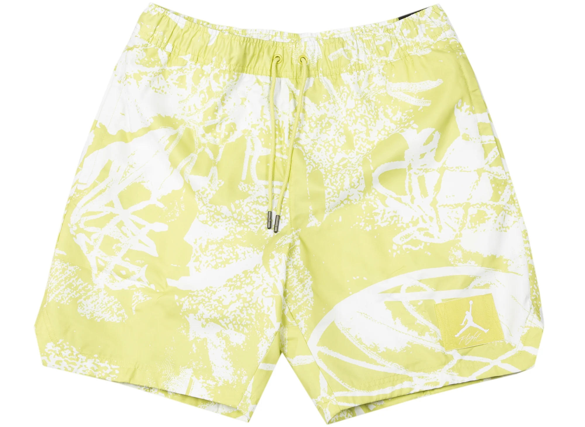 Jordan Flight Men's Printed Poolside Shorts in Lime