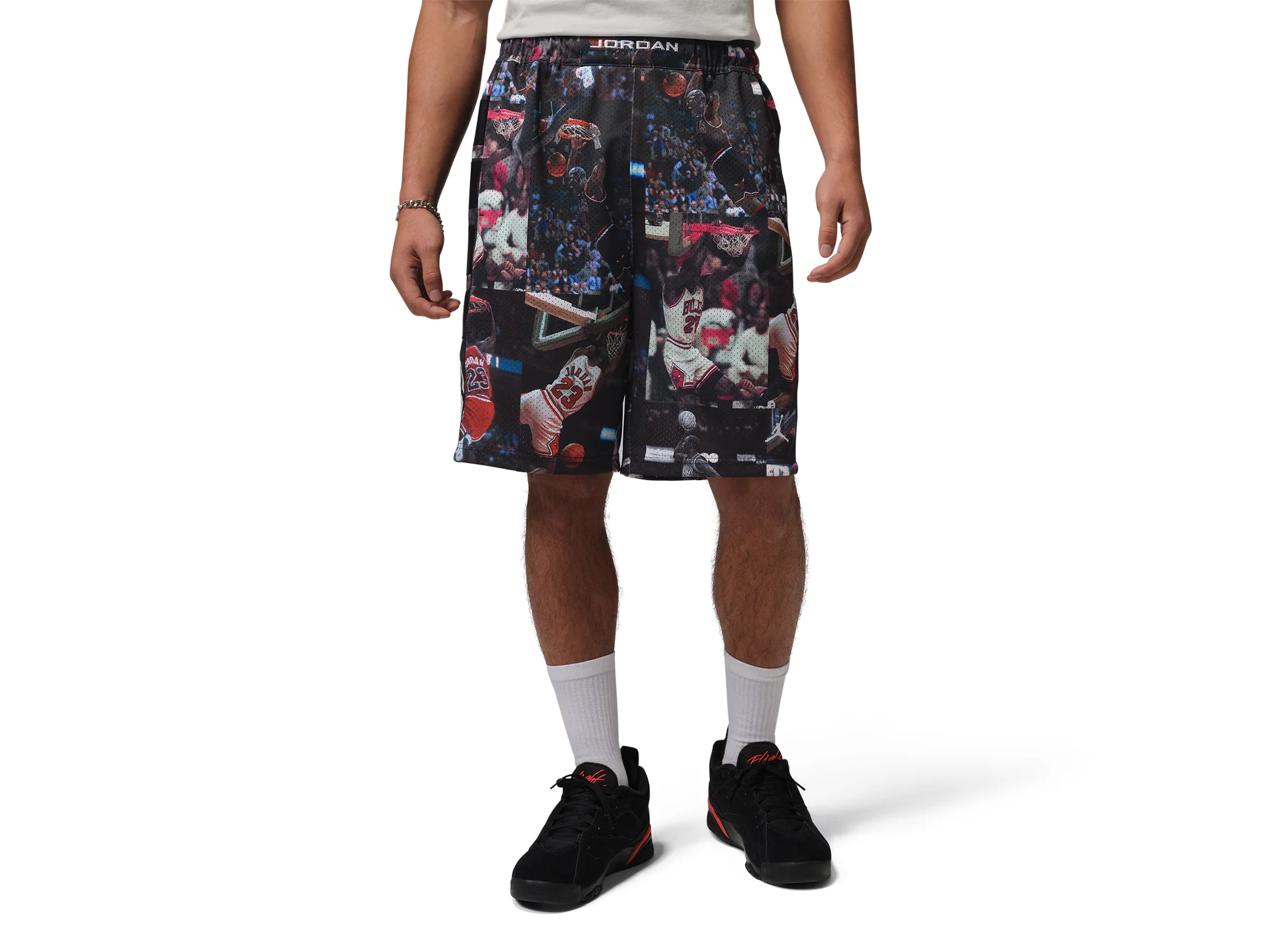 Jordan Flight Printed Cat Scratch Shorts in Black - Image 2